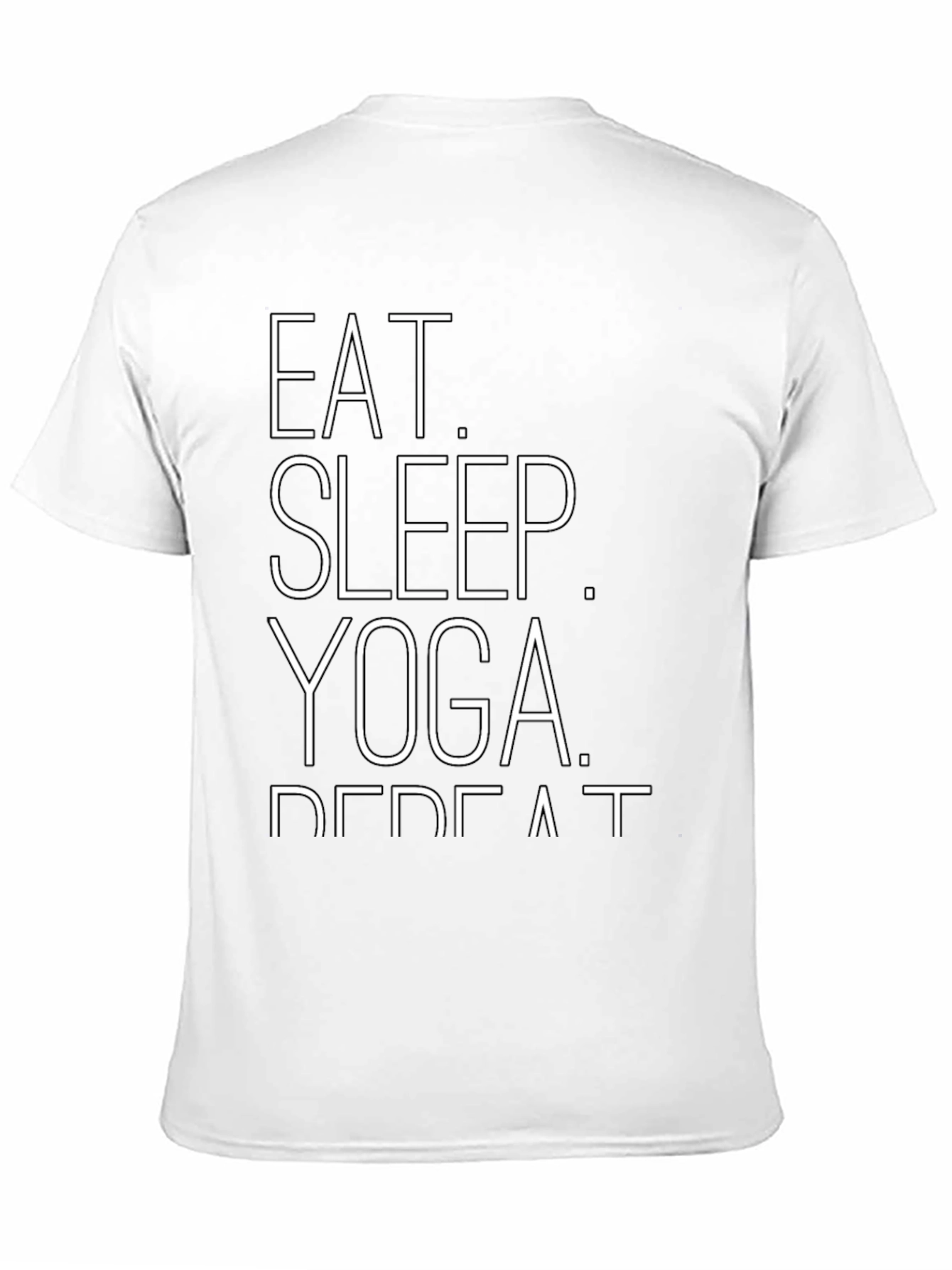 Eat Sleep Yoga Repeat Graphic Tee - Black