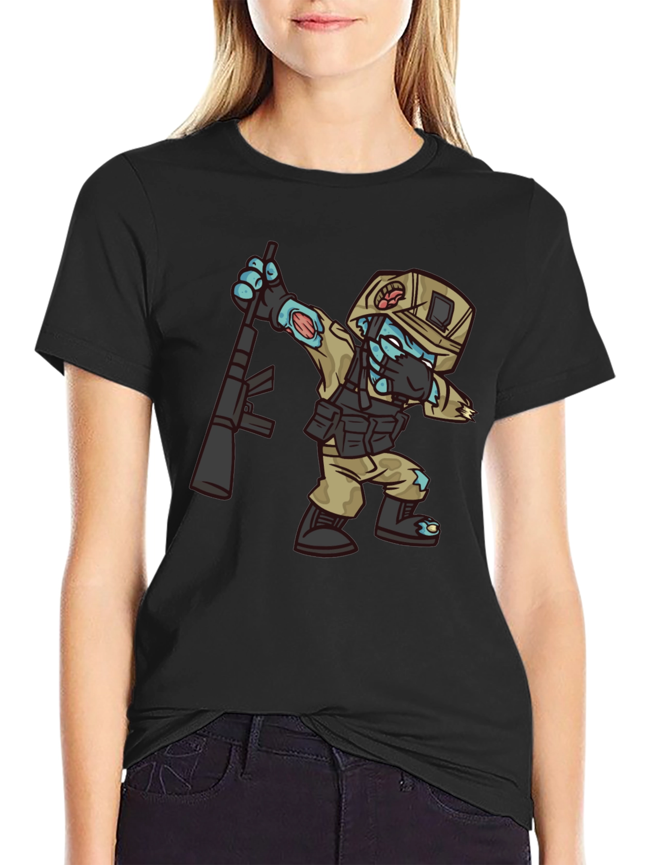 Zombie Soldier Graphic Tee - Black