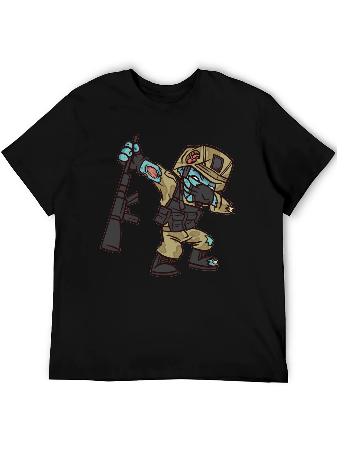 Zombie Soldier Graphic Tee - Black
