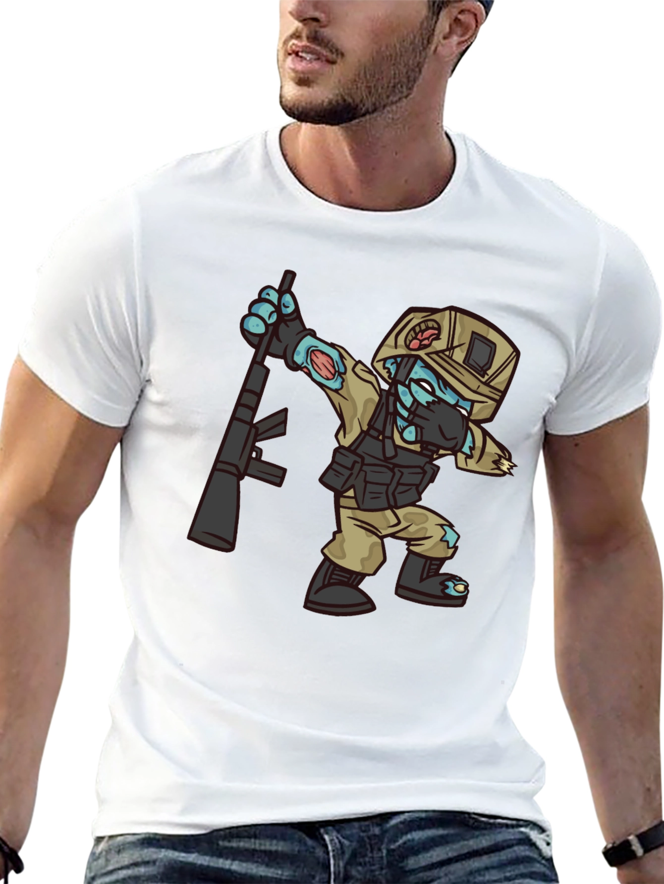 Zombie Soldier Graphic Tee - Black