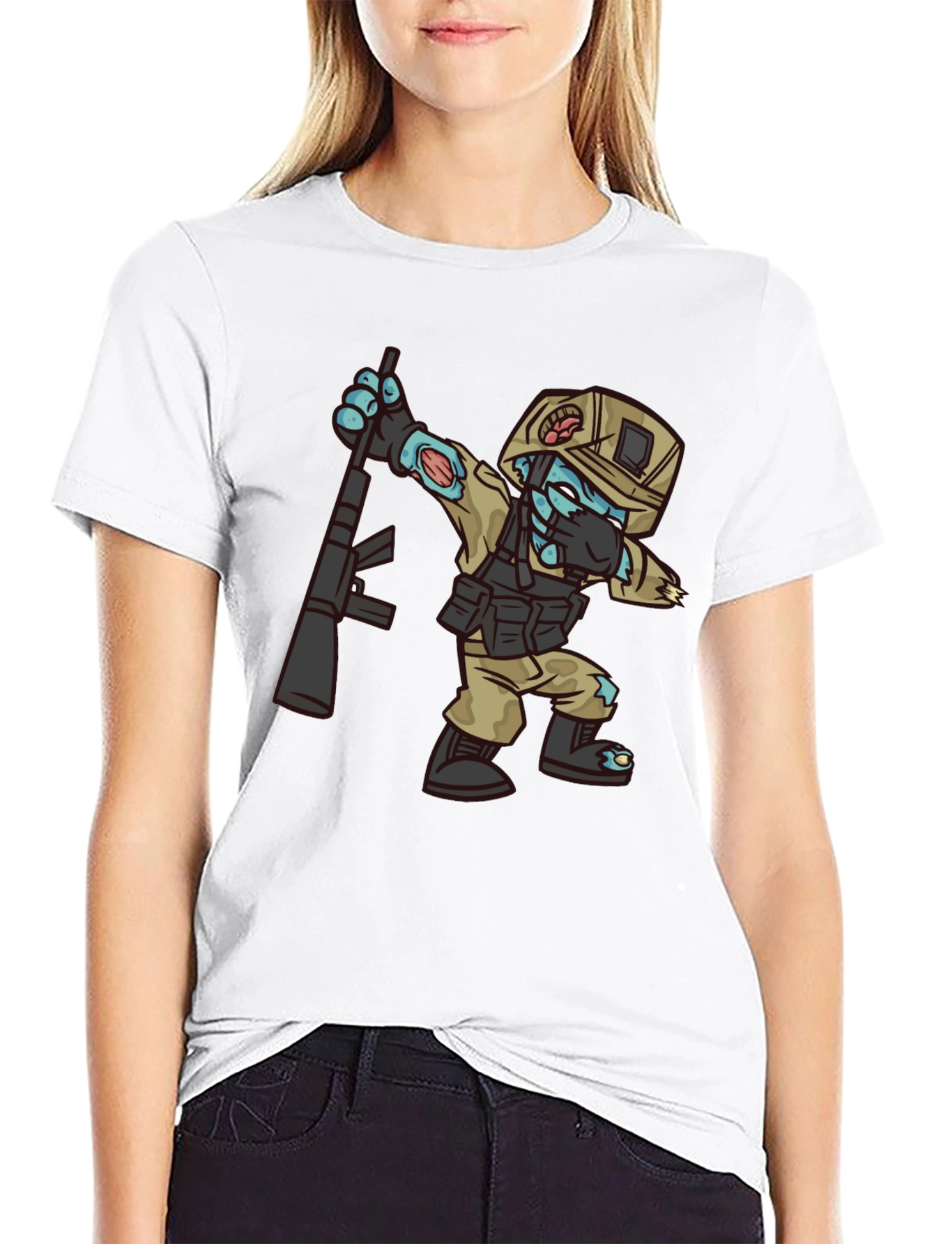 Zombie Soldier Graphic Tee - Black