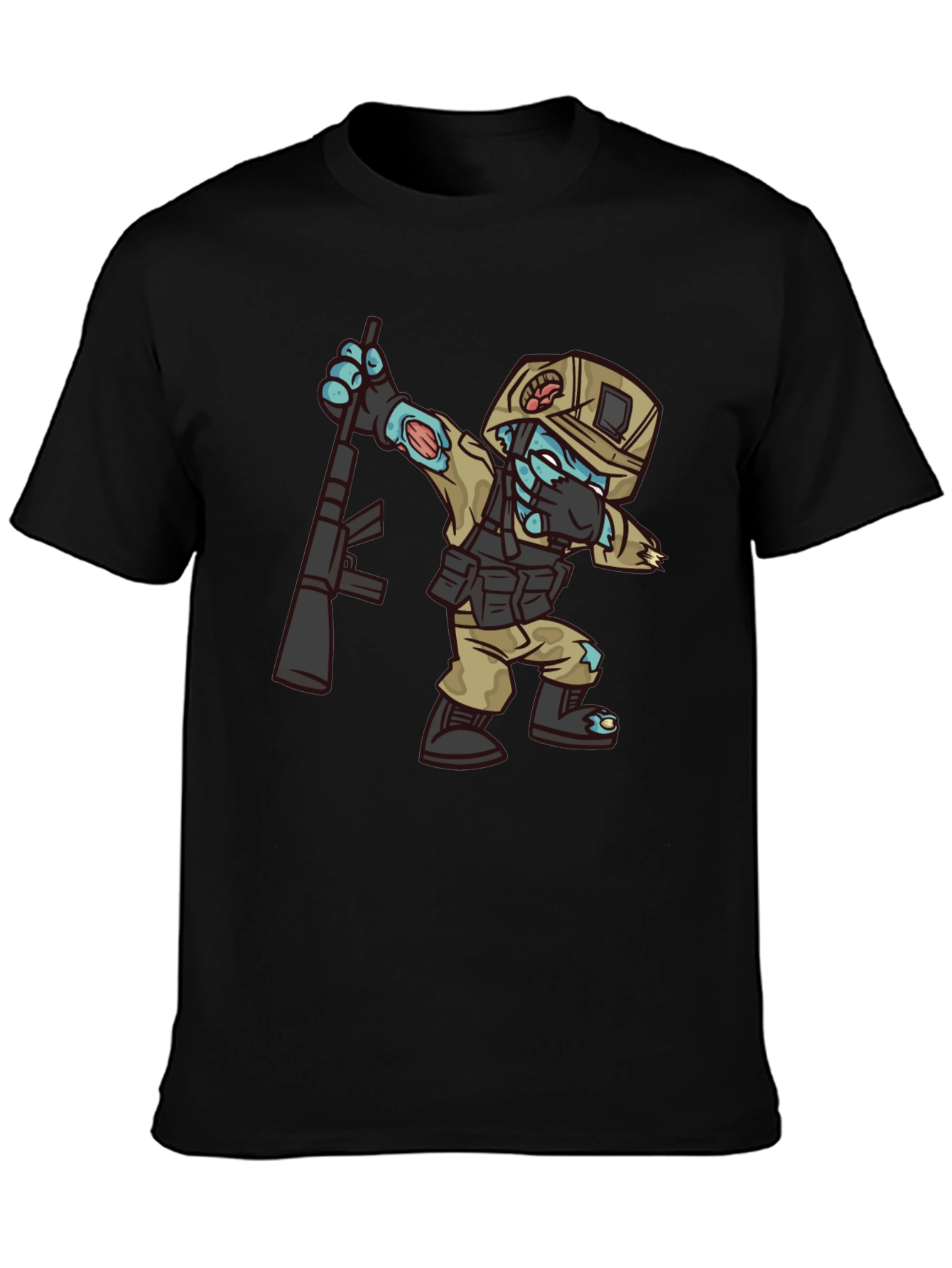 Zombie Soldier Graphic Tee - Black