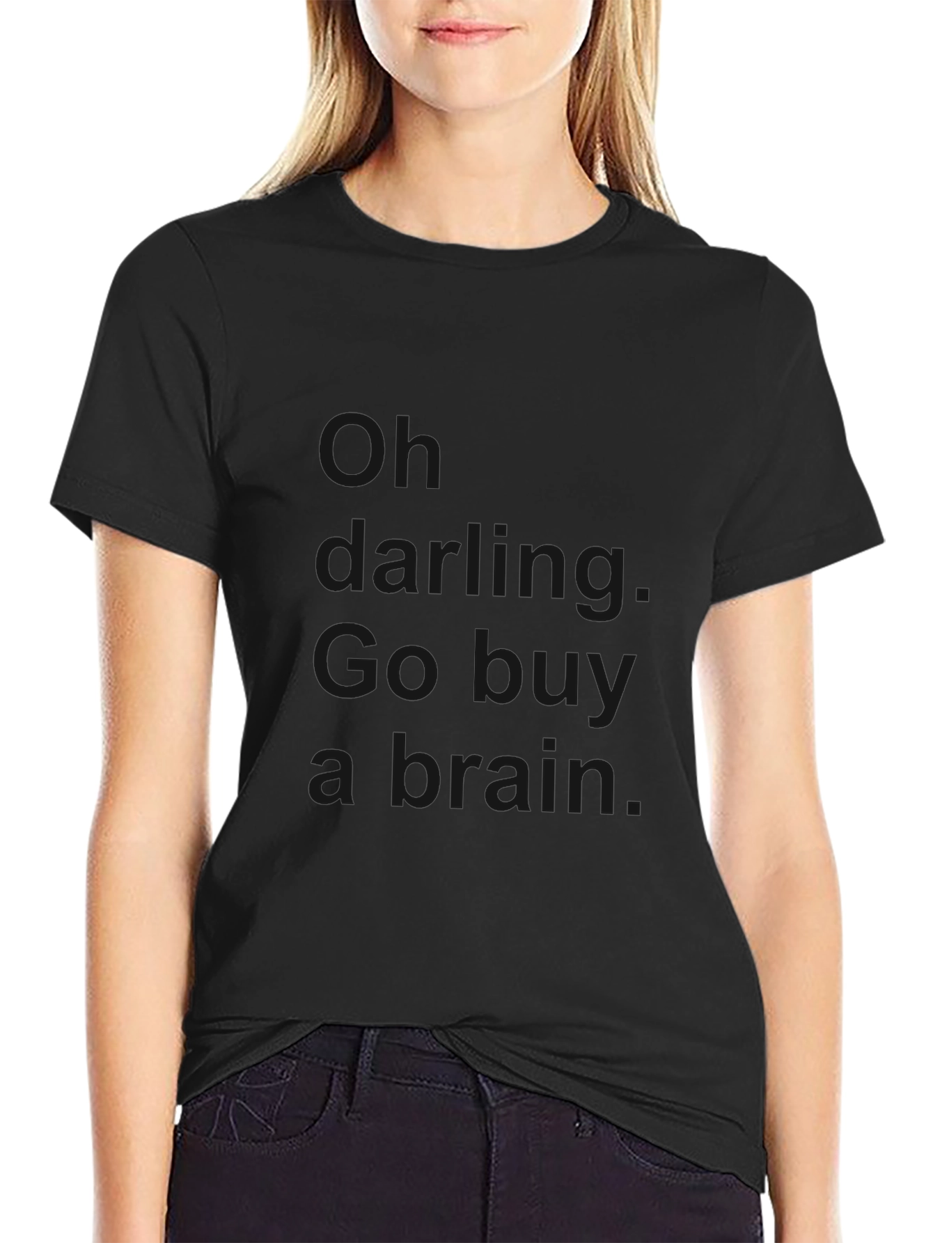 Go Buy a Brain - Novelty Black T-Shirt