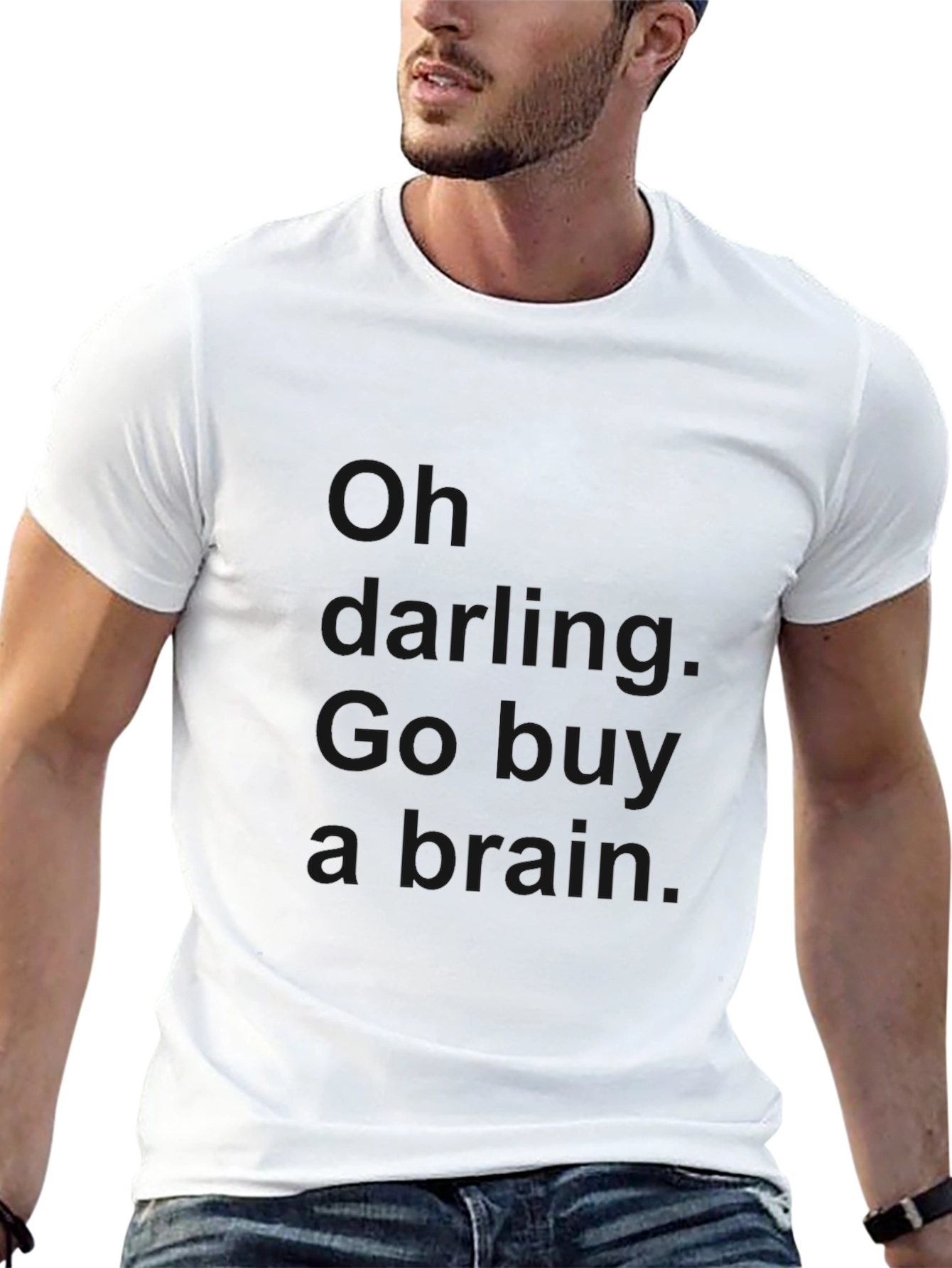 Go Buy a Brain - Novelty Black T-Shirt