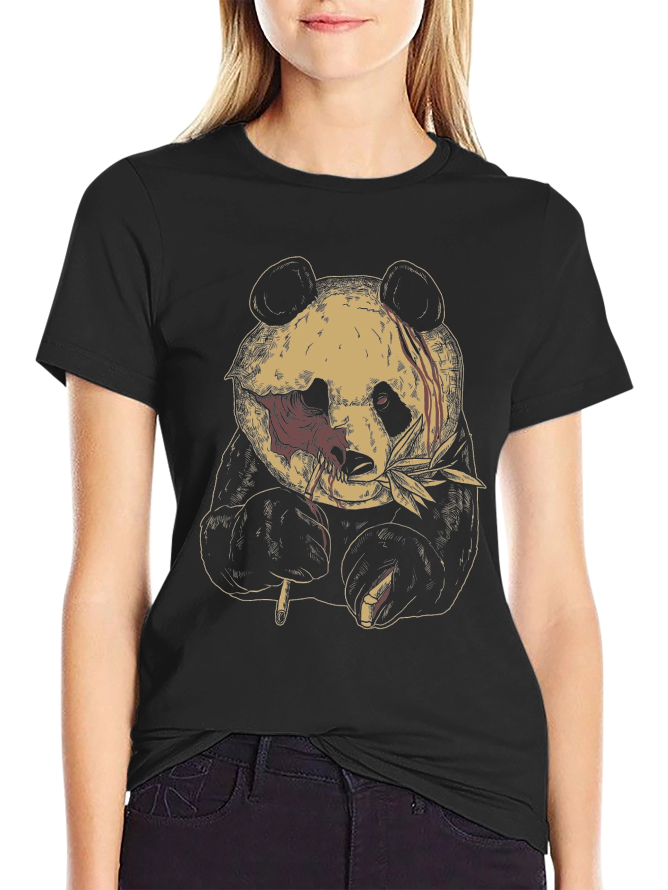 Graphic Panda T-Shirt - Edgy Design