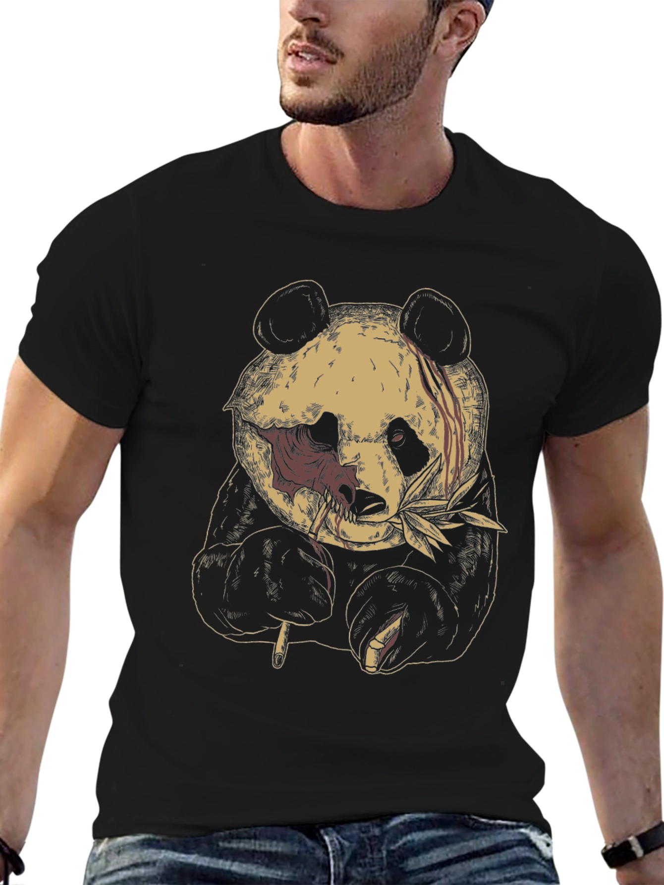 Graphic Panda T-Shirt - Edgy Design