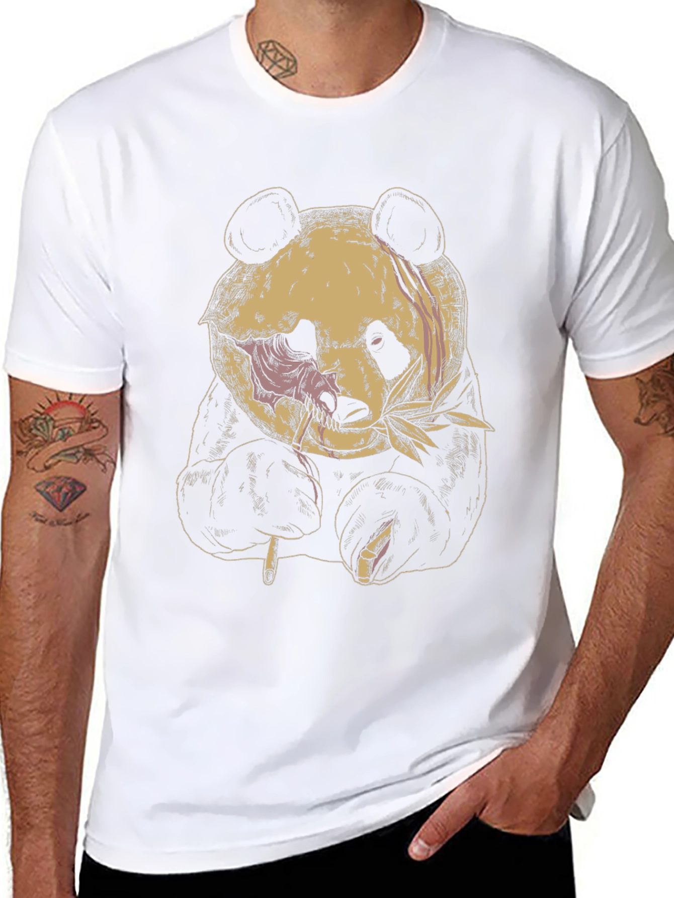 Graphic Panda T-Shirt - Edgy Design