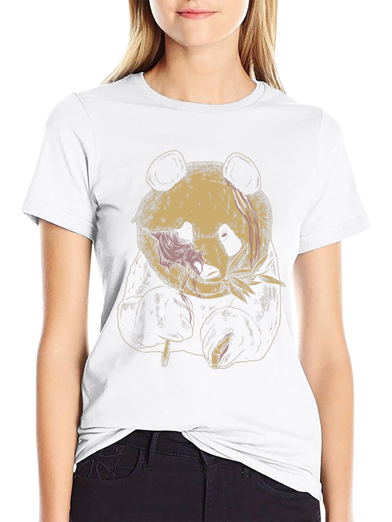 Graphic Panda T-Shirt - Edgy Design