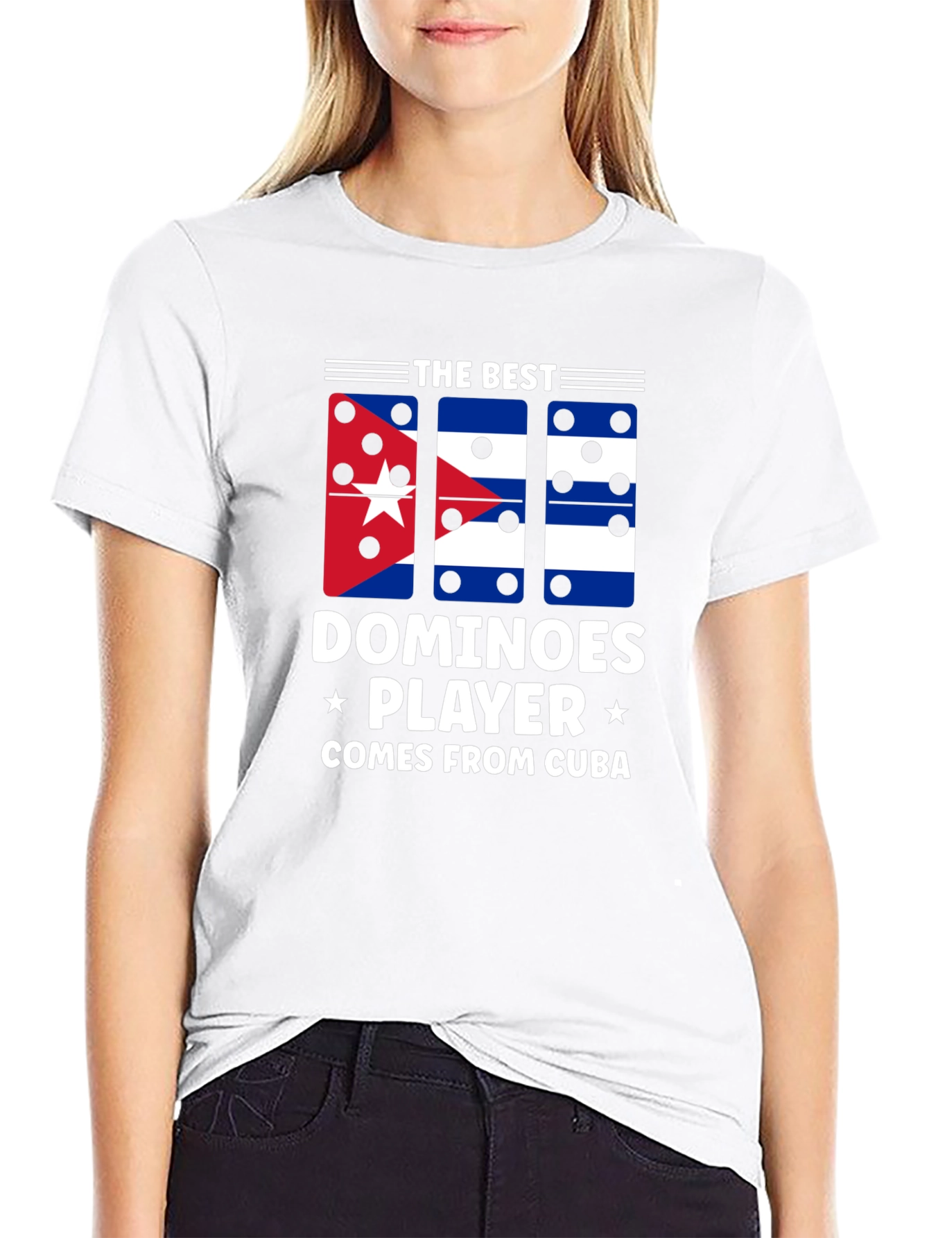 The Best Dominoes Player Comes From Cuba Black T-Shirt