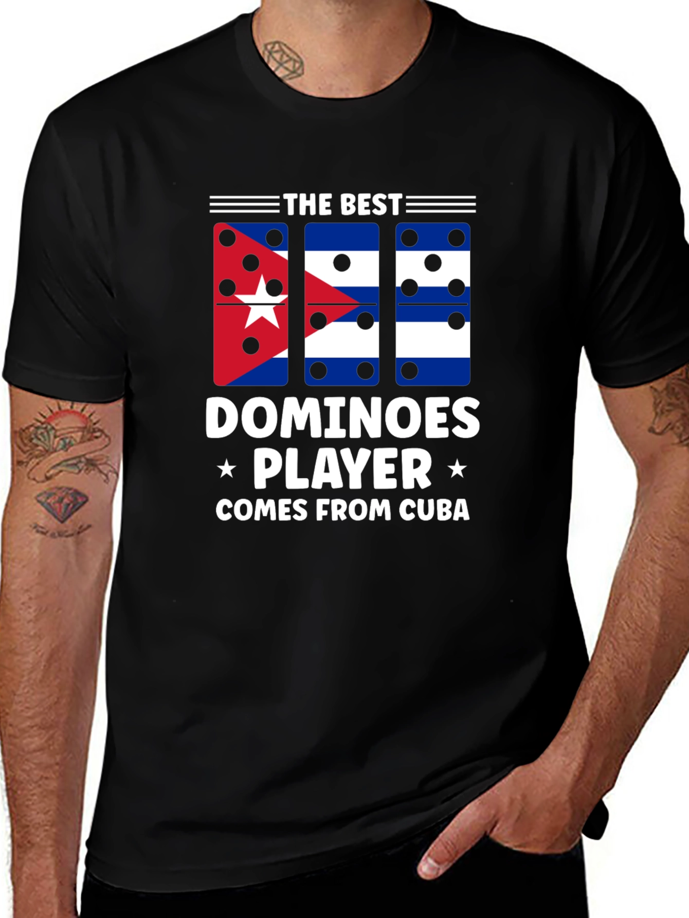 The Best Dominoes Player Comes From Cuba Black T-Shirt