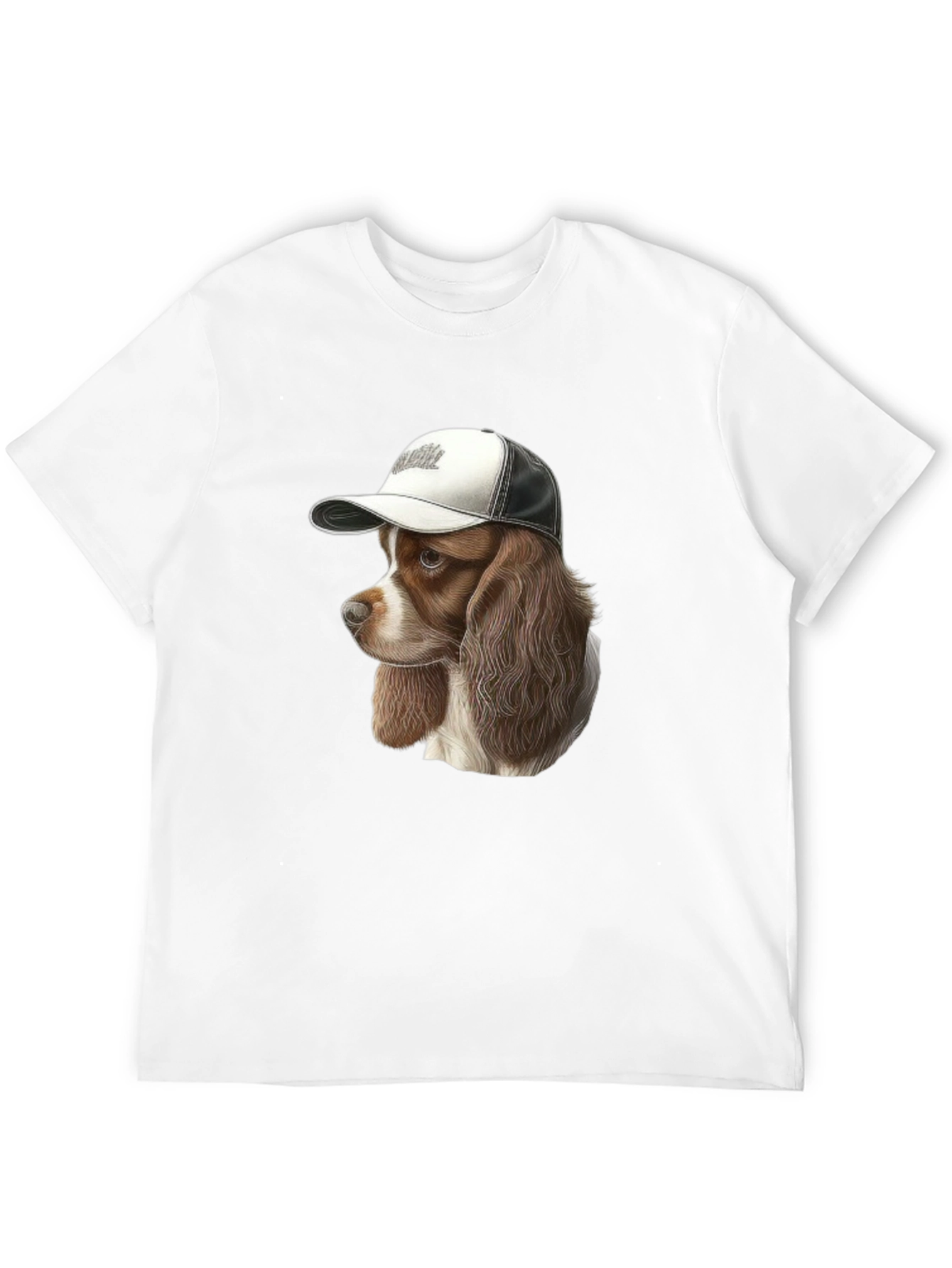 Dog in Hat Graphic Tee - Unisex Black T-Shirt