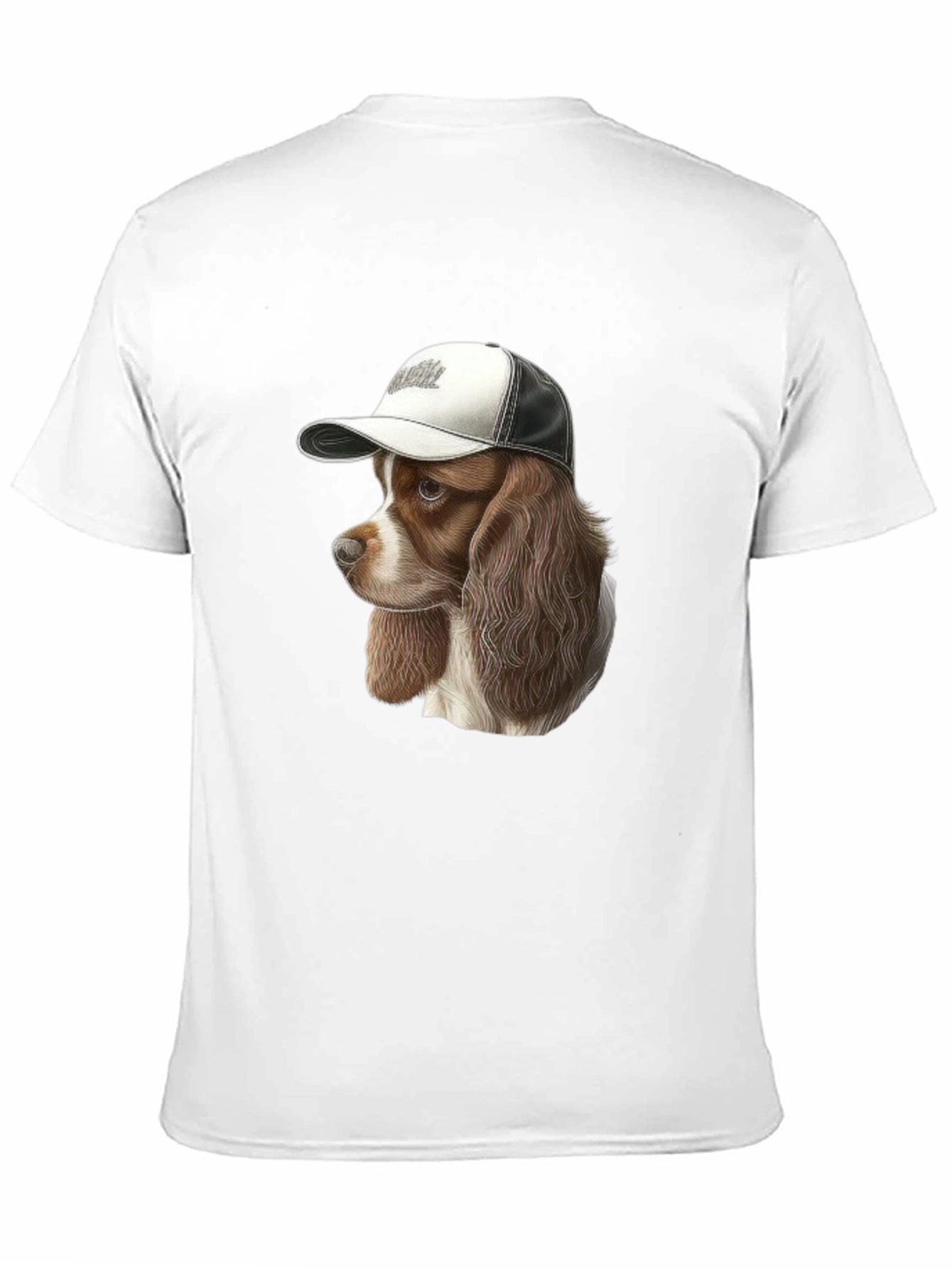 Dog in Hat Graphic Tee - Unisex Black T-Shirt