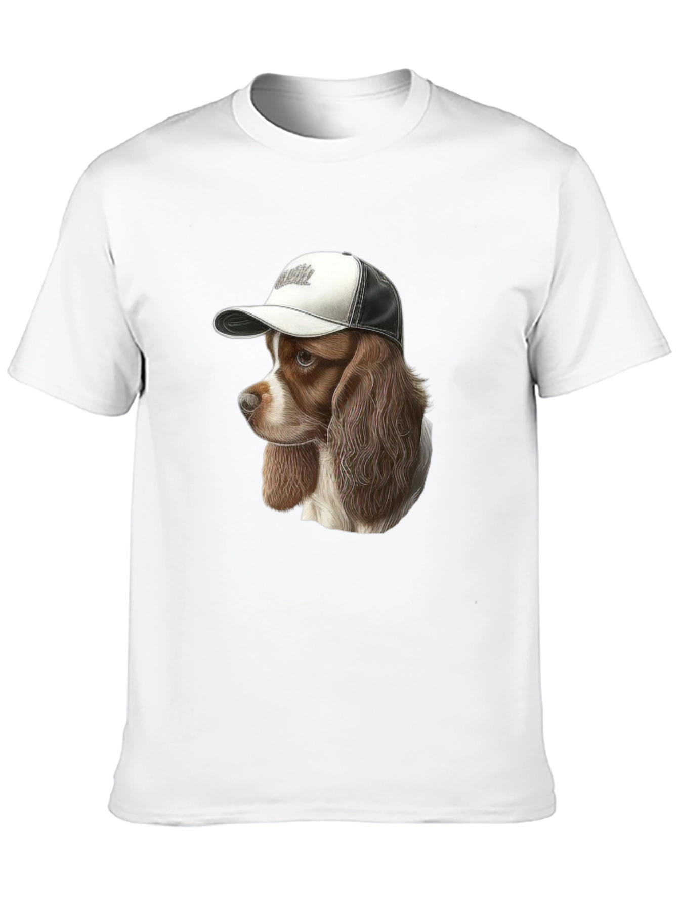 Dog in Hat Graphic Tee - Unisex Black T-Shirt