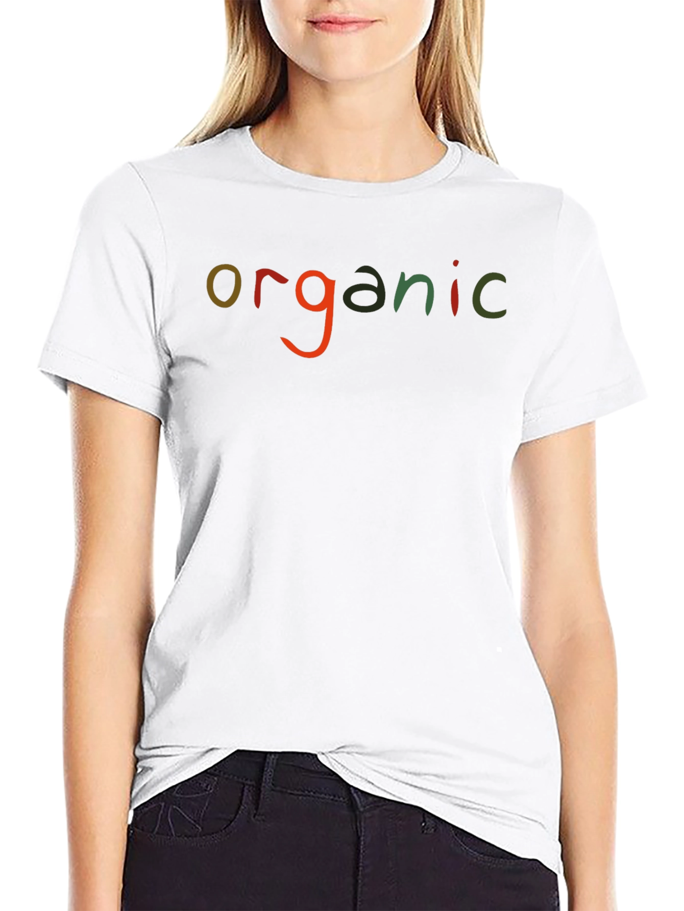 Organic Graphic Print Crew Neck T-Shirt