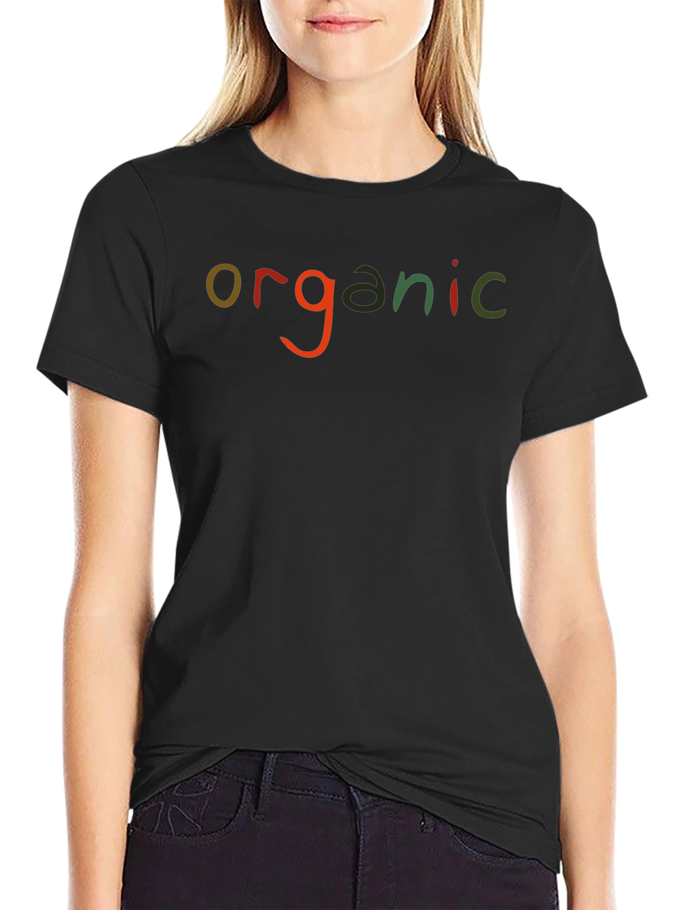 Organic Graphic Print Crew Neck T-Shirt