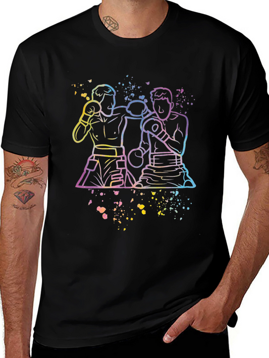 Neon Boxer Graphic Tee - Mens Black T-Shirt