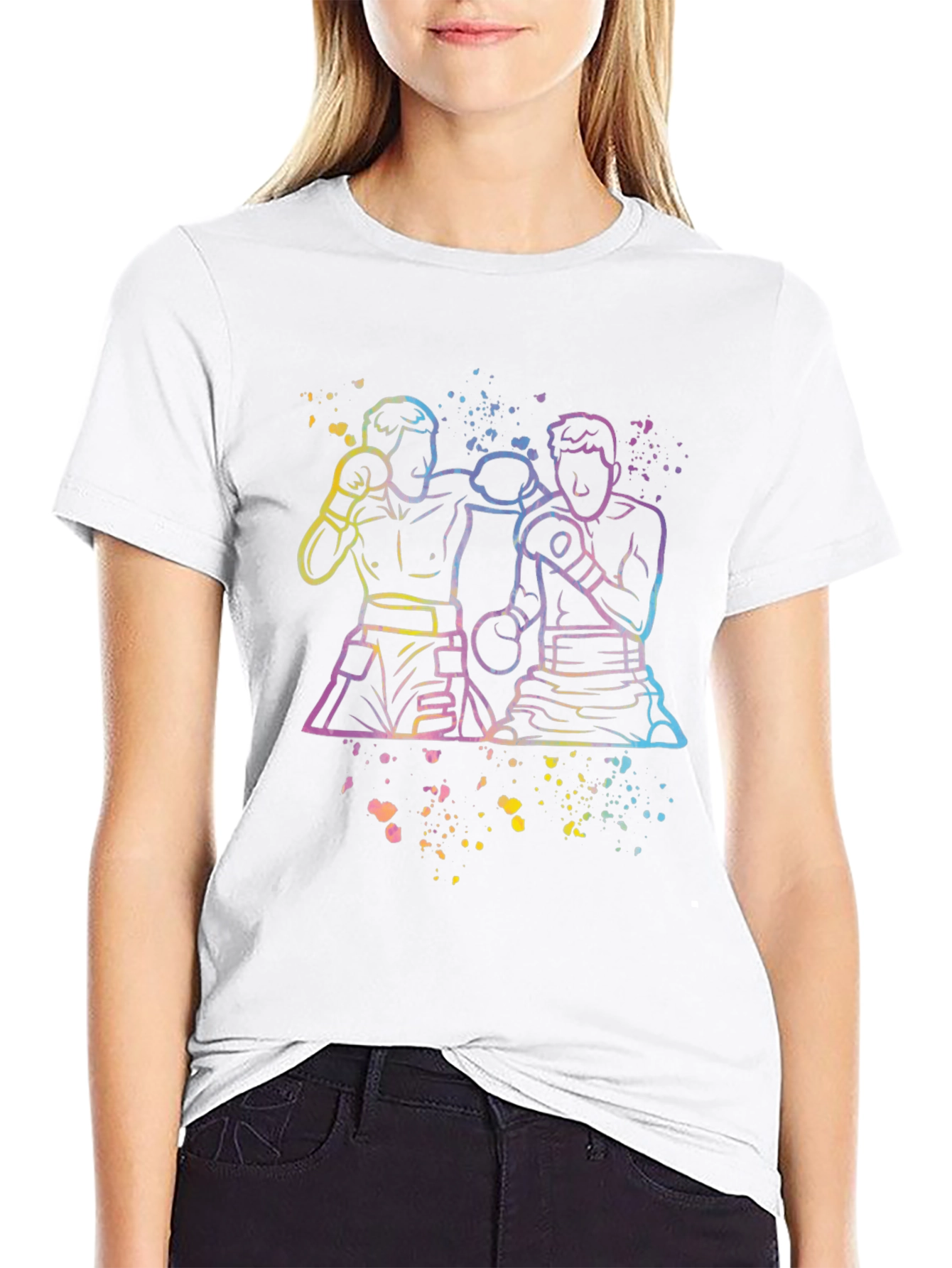 Neon Boxer Graphic Tee - Mens Black T-Shirt