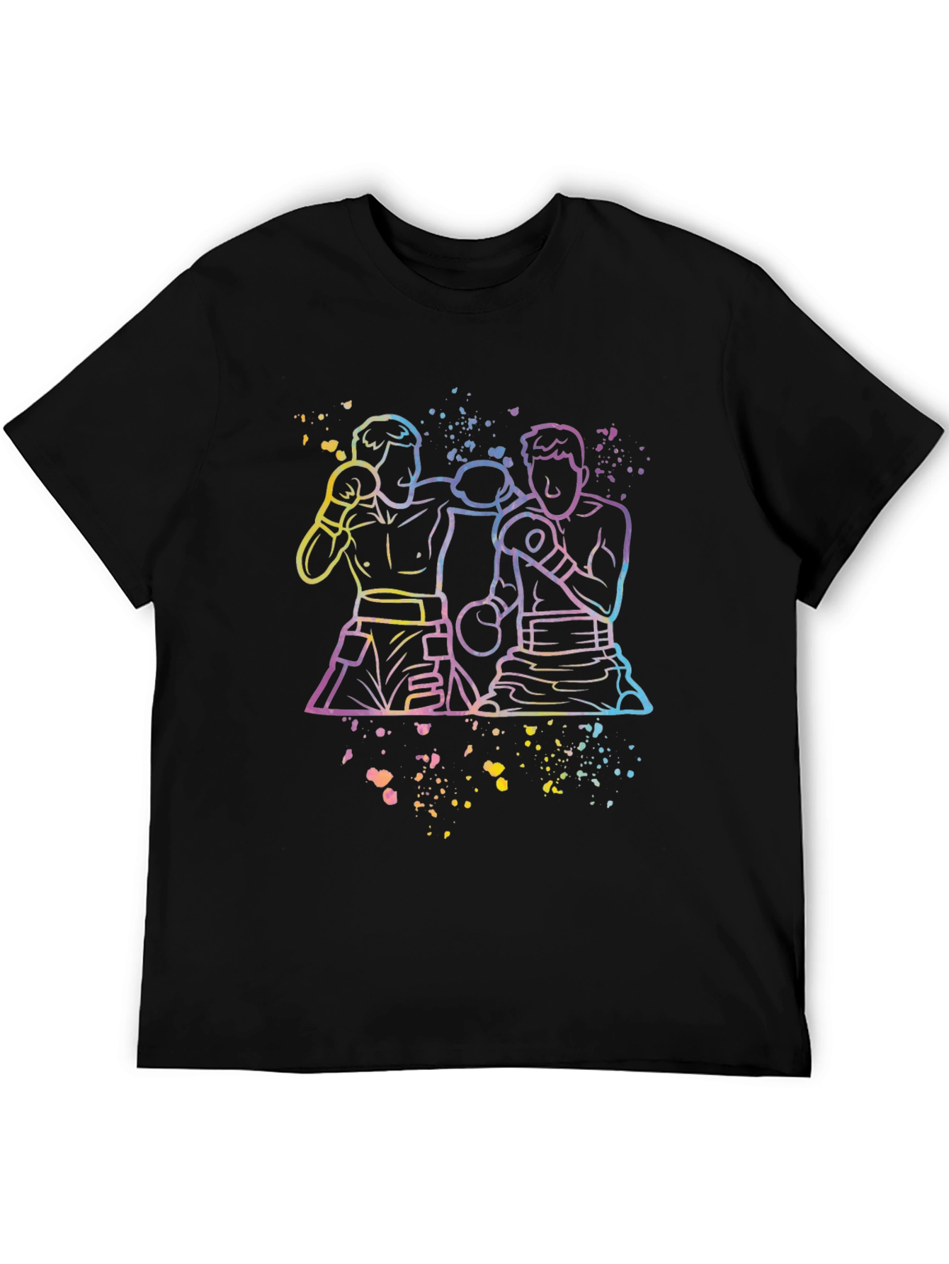 Neon Boxer Graphic Tee - Mens Black T-Shirt