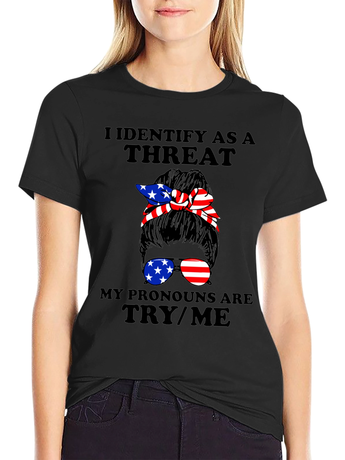 I Identify As A Threat Graphic Tee