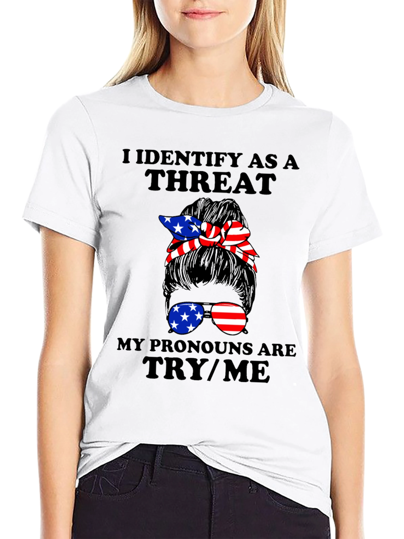 I Identify As A Threat Graphic Tee