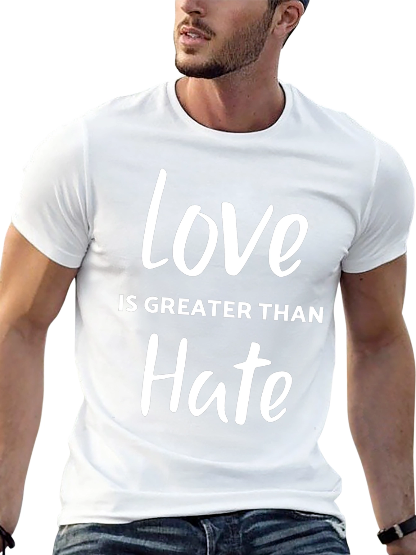 Love is Greater Than Hate Graphic T-Shirt