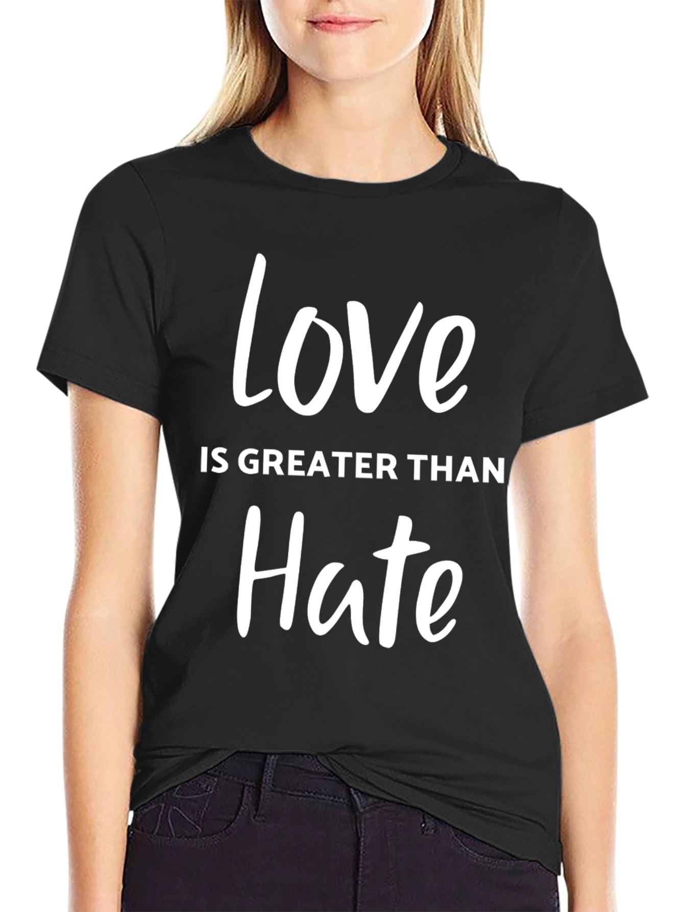 Love is Greater Than Hate Graphic T-Shirt