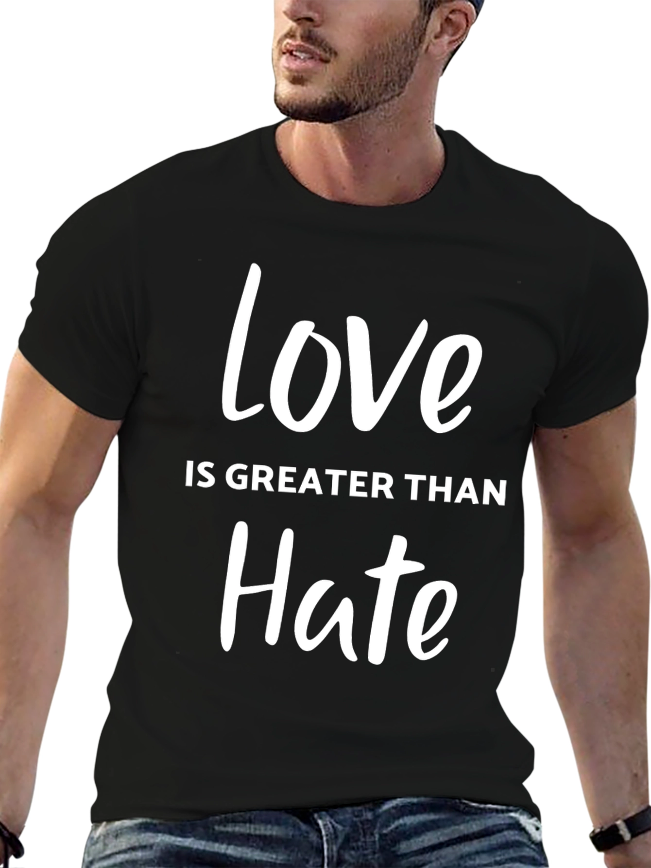 Love is Greater Than Hate Graphic T-Shirt