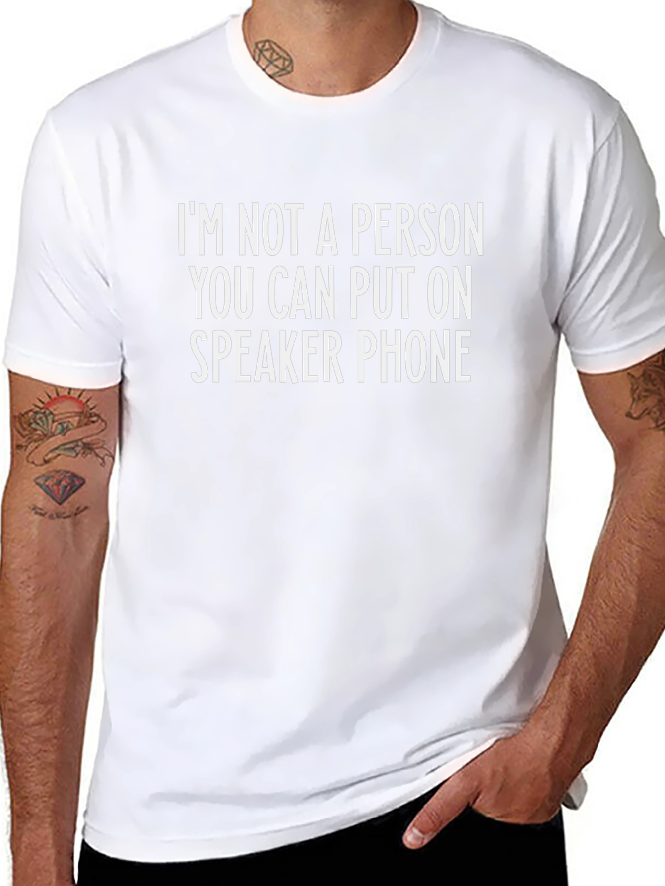 Speaker Phone Humor Graphic T-Shirt