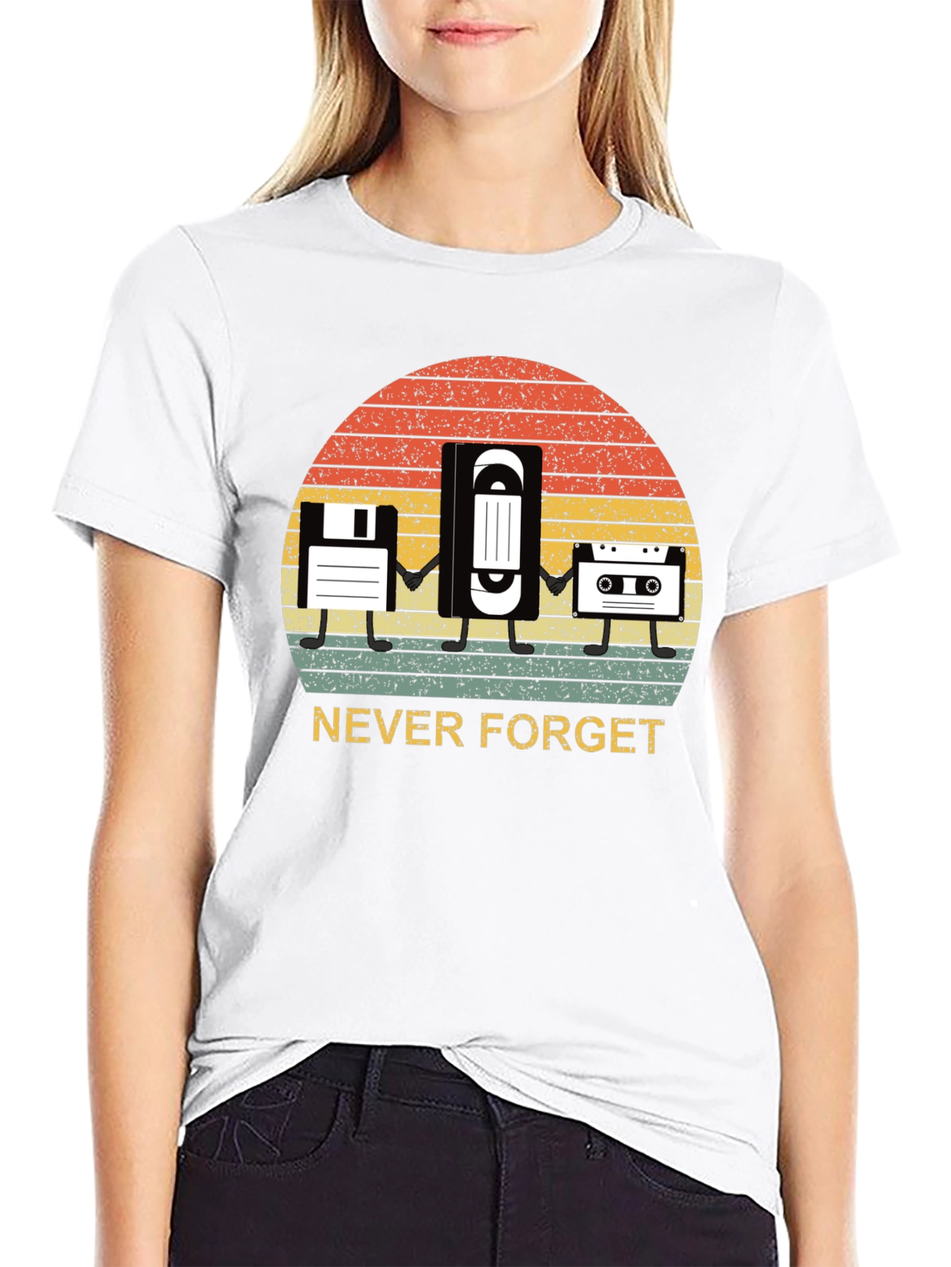 Never Forget Retro Media T-Shirt