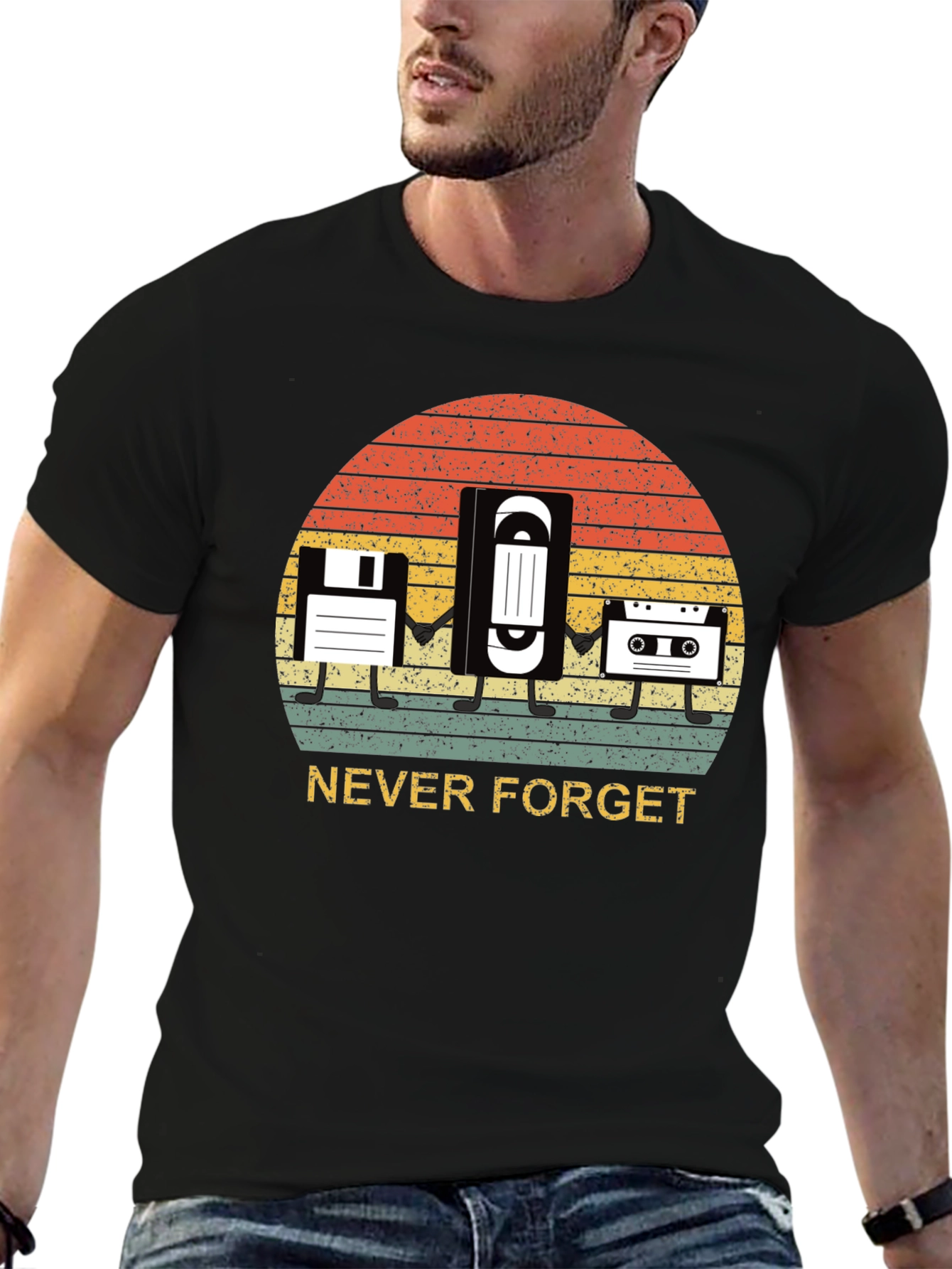 Never Forget Retro Media T-Shirt