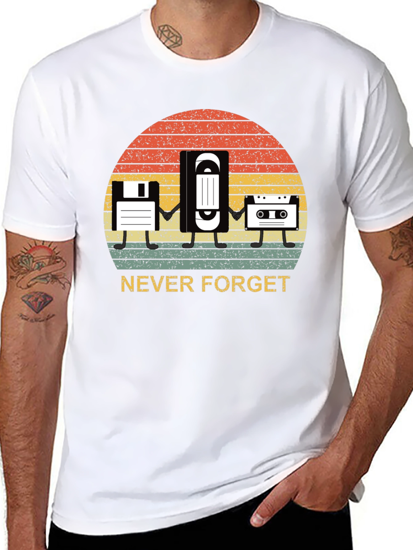 Never Forget Retro Media T-Shirt
