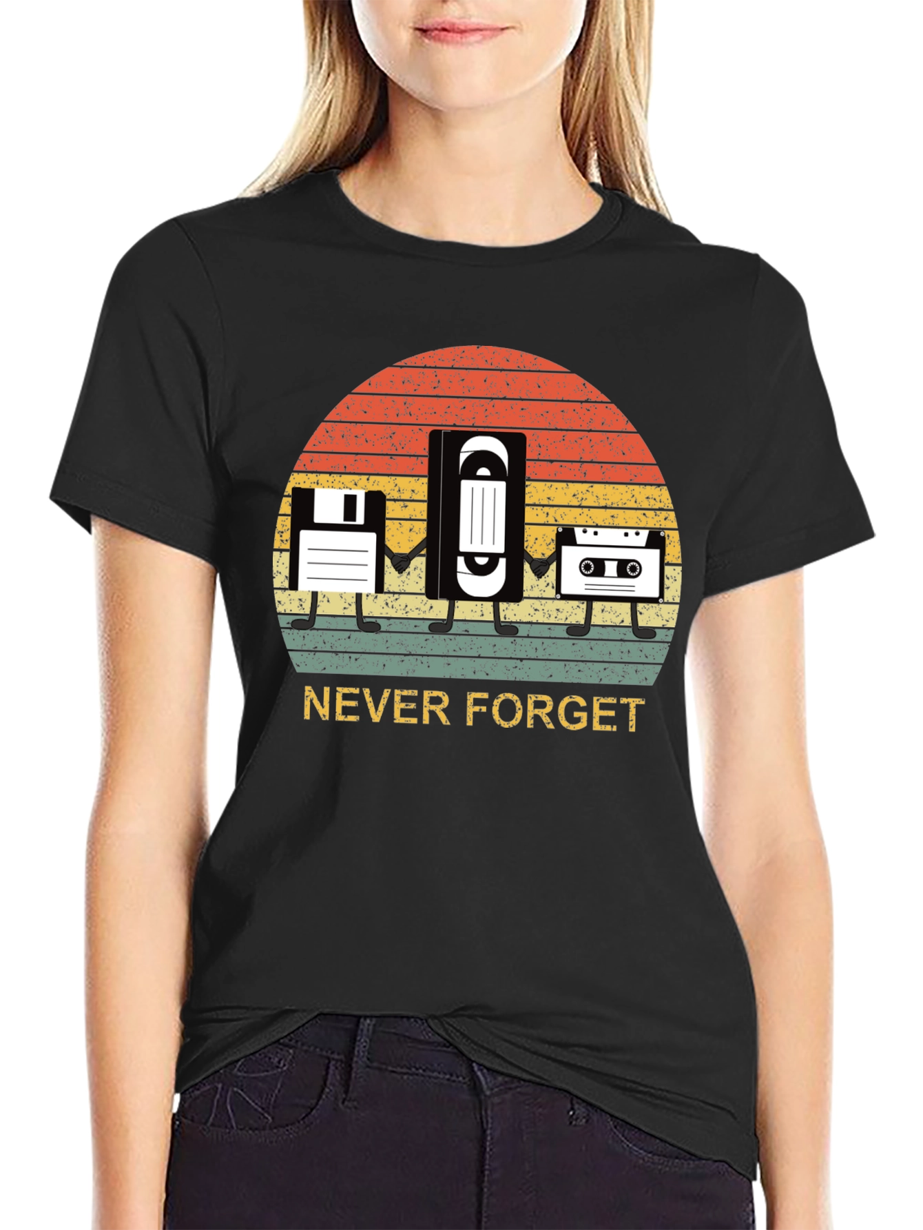 Never Forget Retro Media T-Shirt