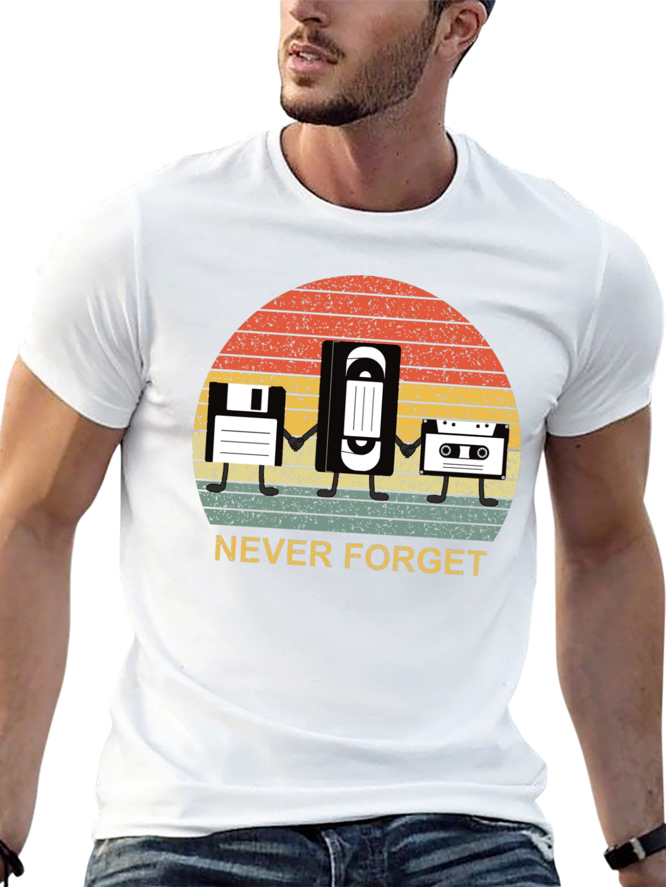 Never Forget Retro Media T-Shirt