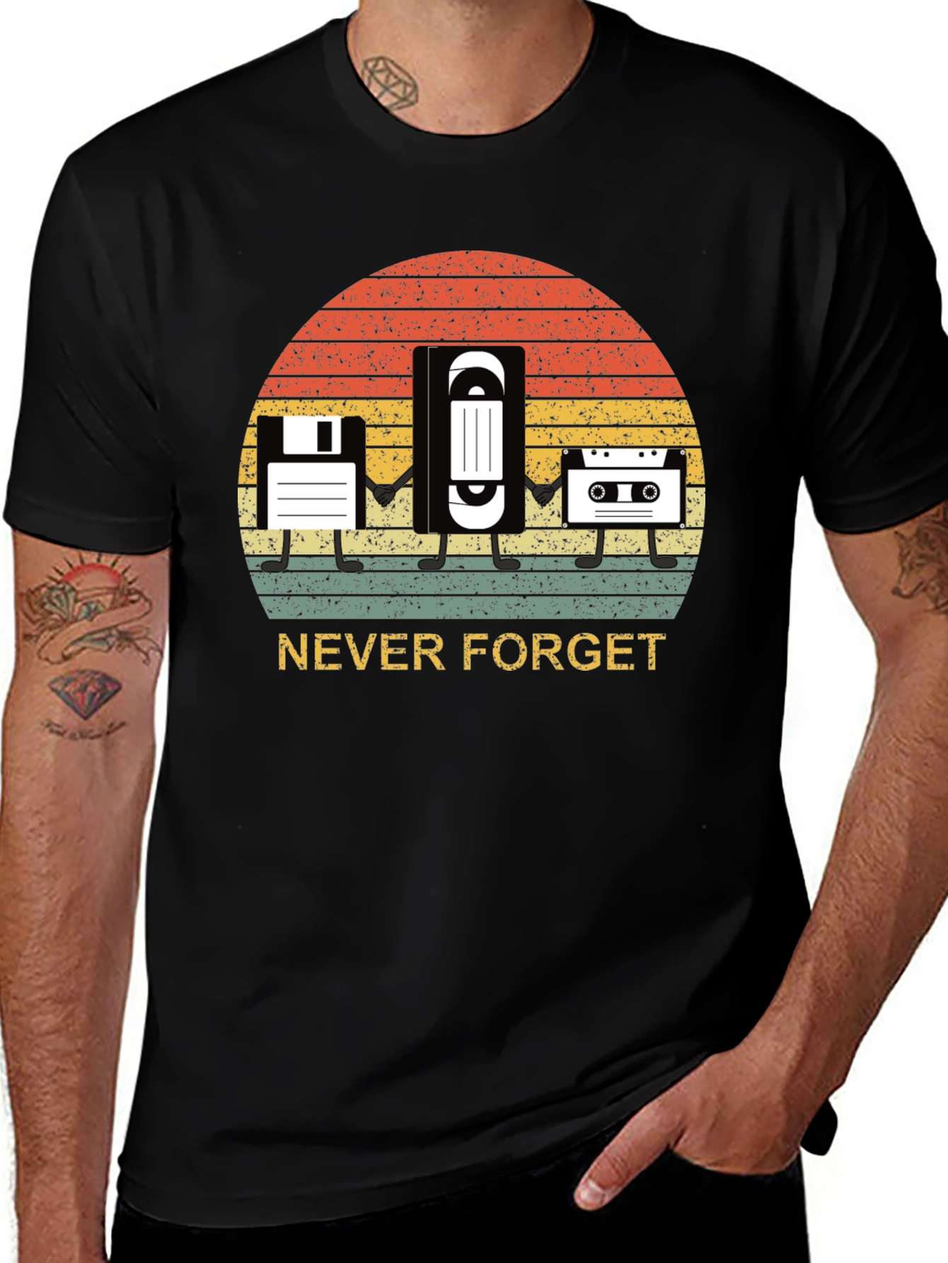 Never Forget Retro Media T-Shirt