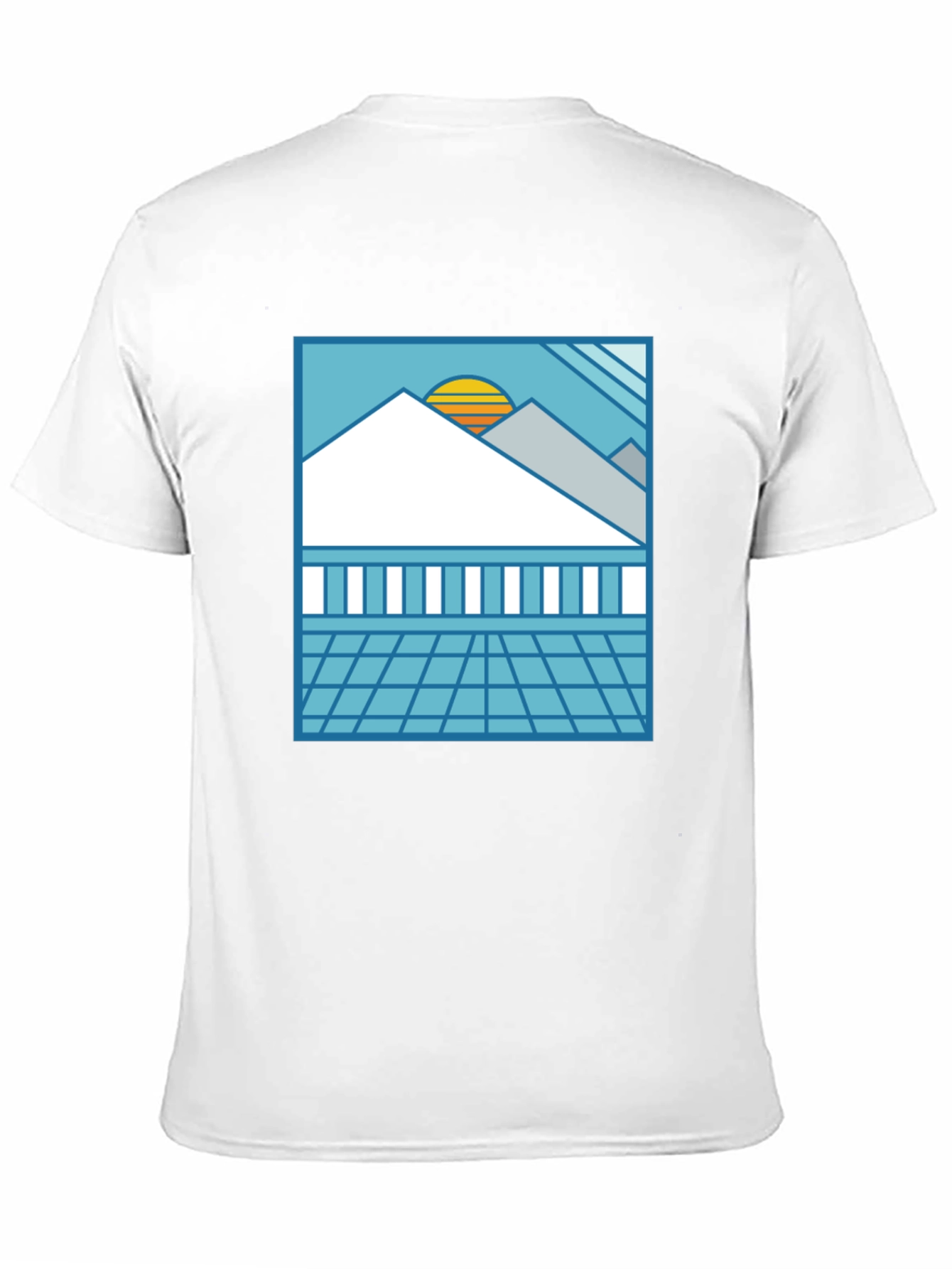 Synthwave Graphic Tee - Black Retro Sunset T-Shirt