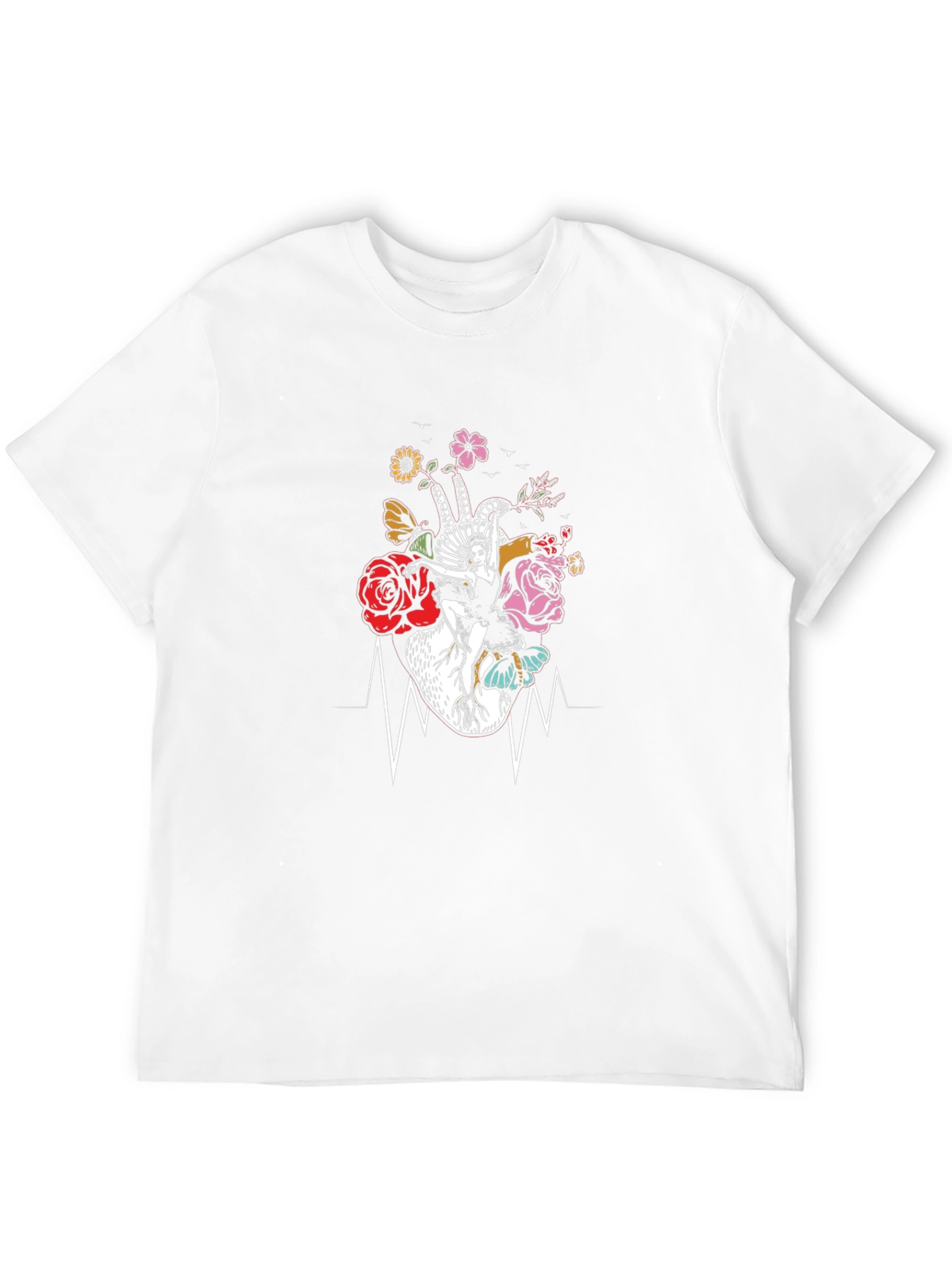 Floral Heartbeat Dancer Graphic Tee