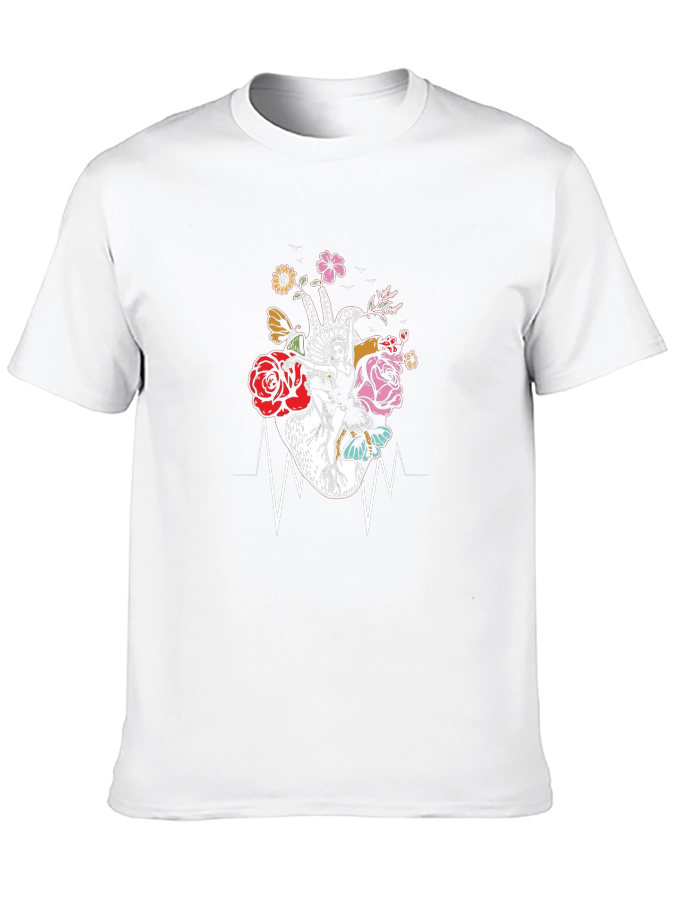 Floral Heartbeat Dancer Graphic Tee