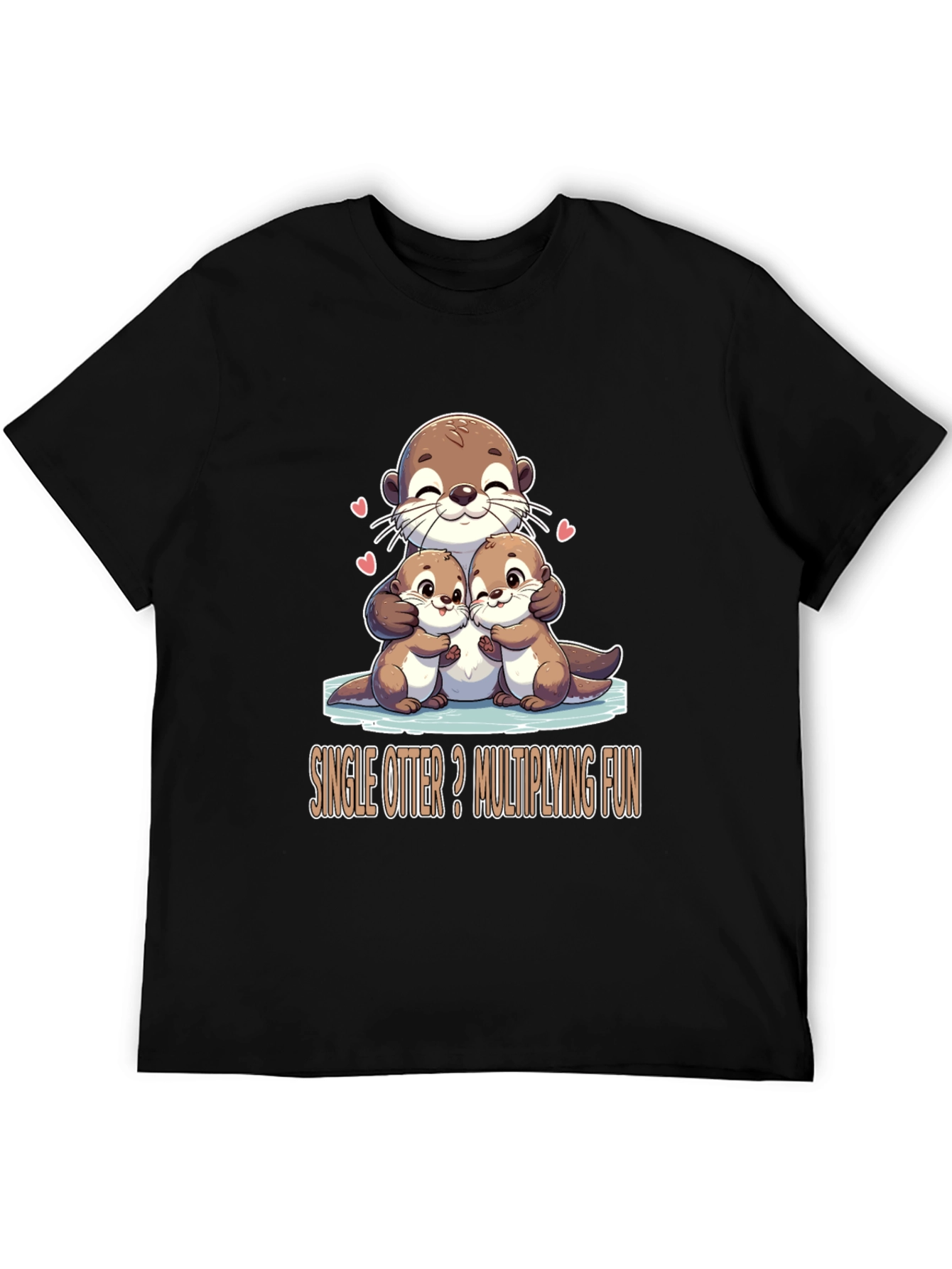 Single Otter Multiplying Fun Graphic Tee