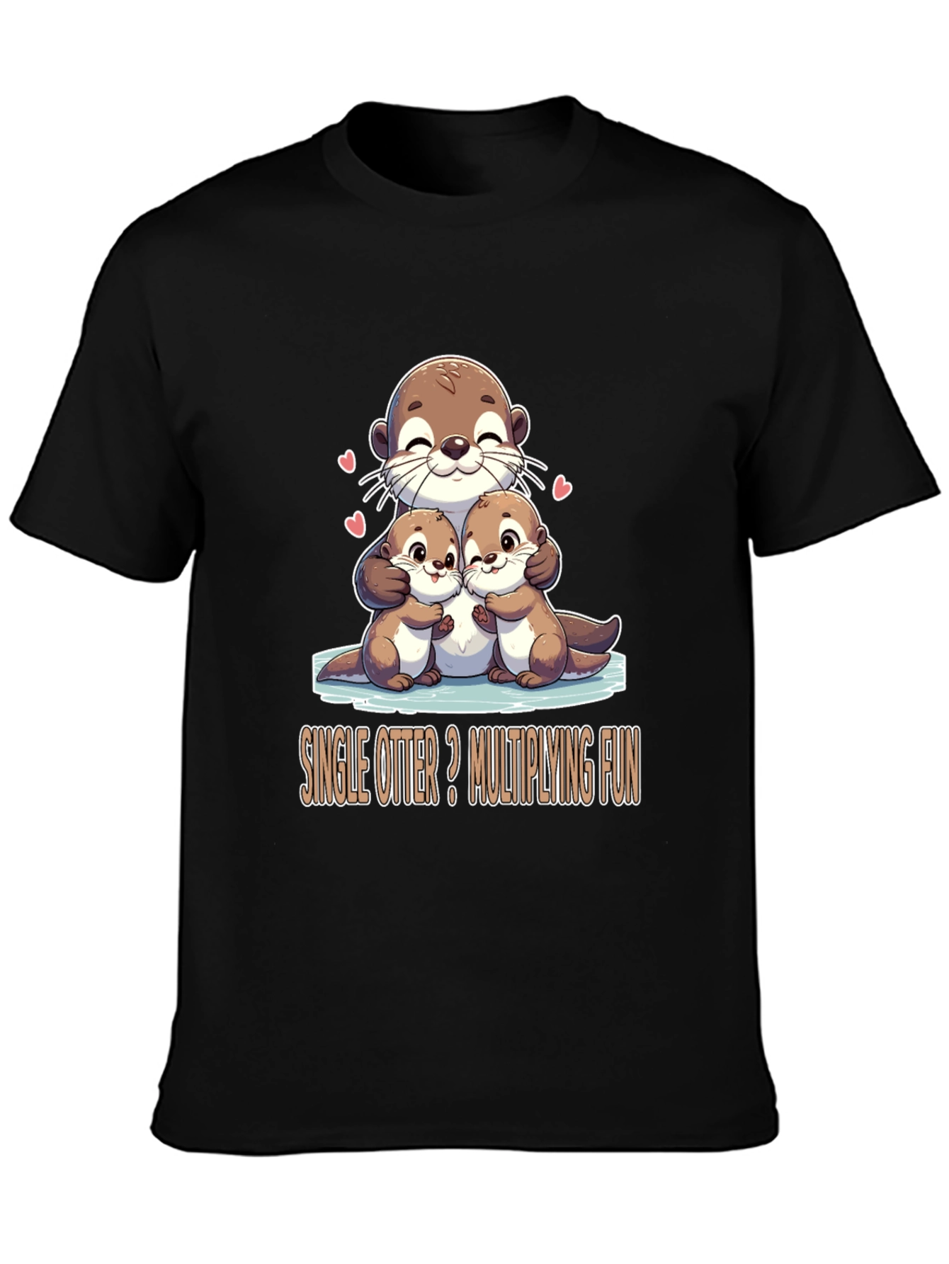 Single Otter Multiplying Fun Graphic Tee