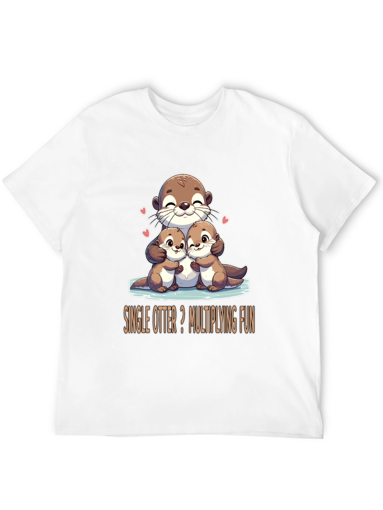 Single Otter Multiplying Fun Graphic Tee