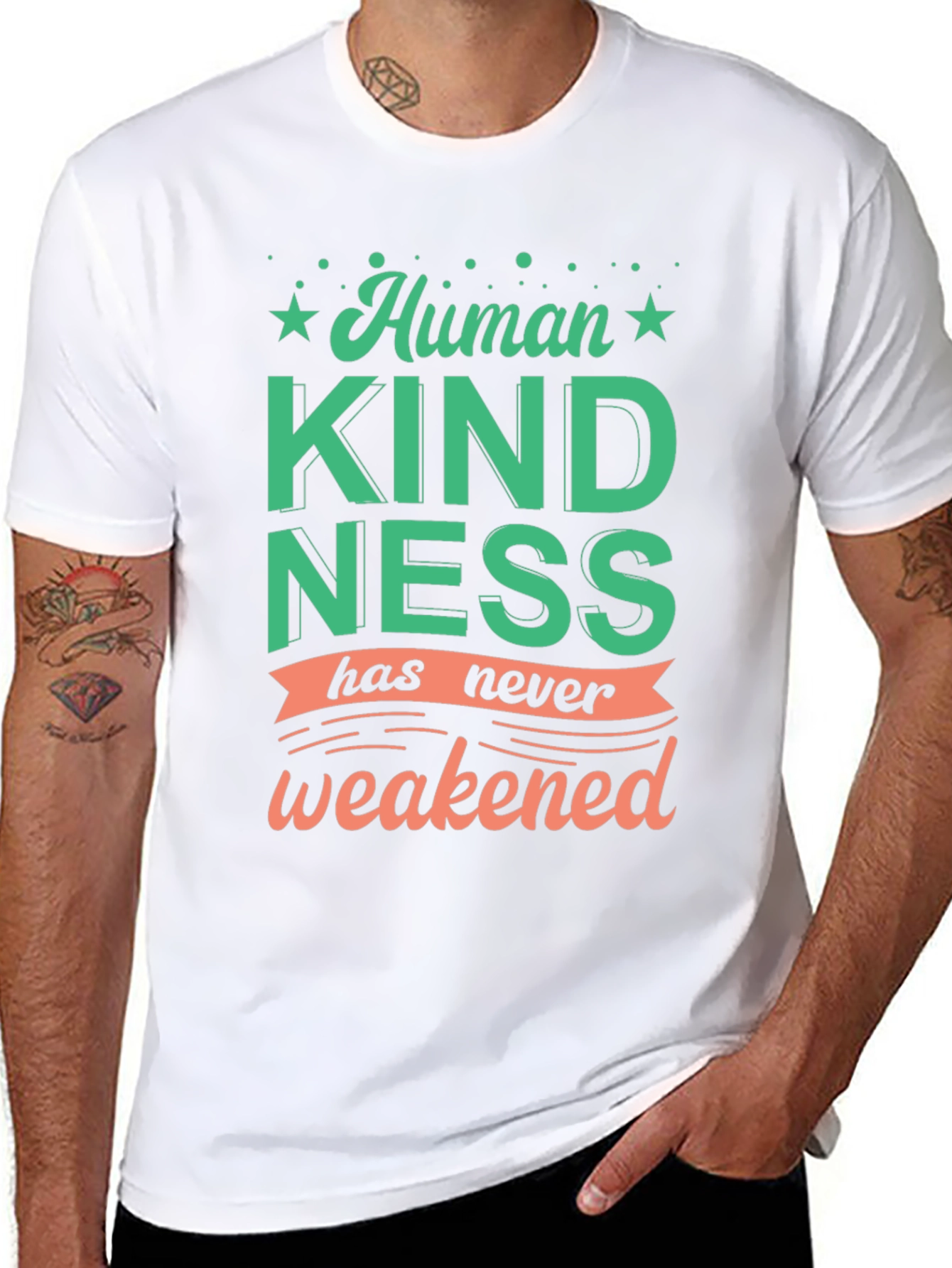 Human Kindness Graphic Tee - Positive Message Shirt