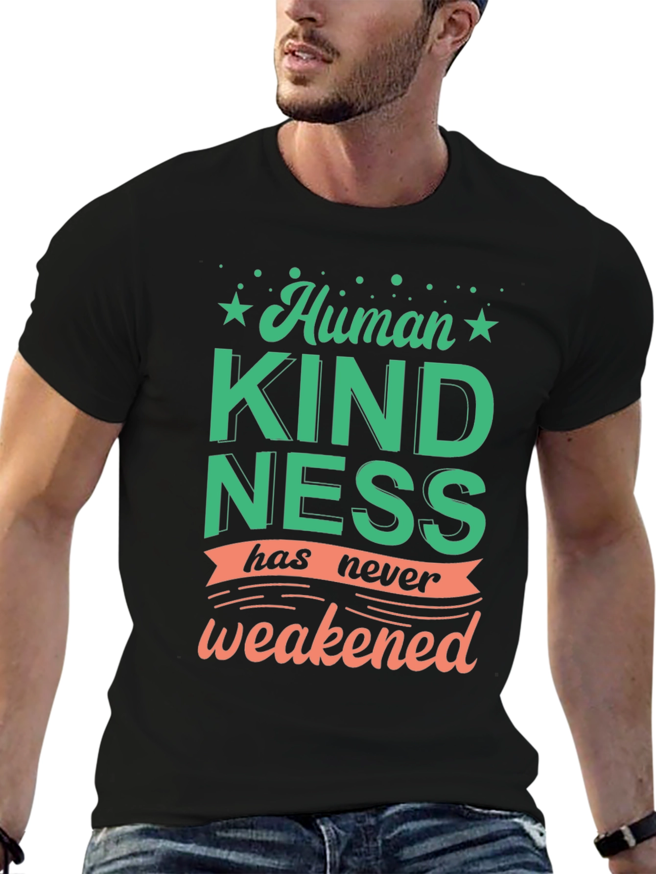 Human Kindness Graphic Tee - Positive Message Shirt