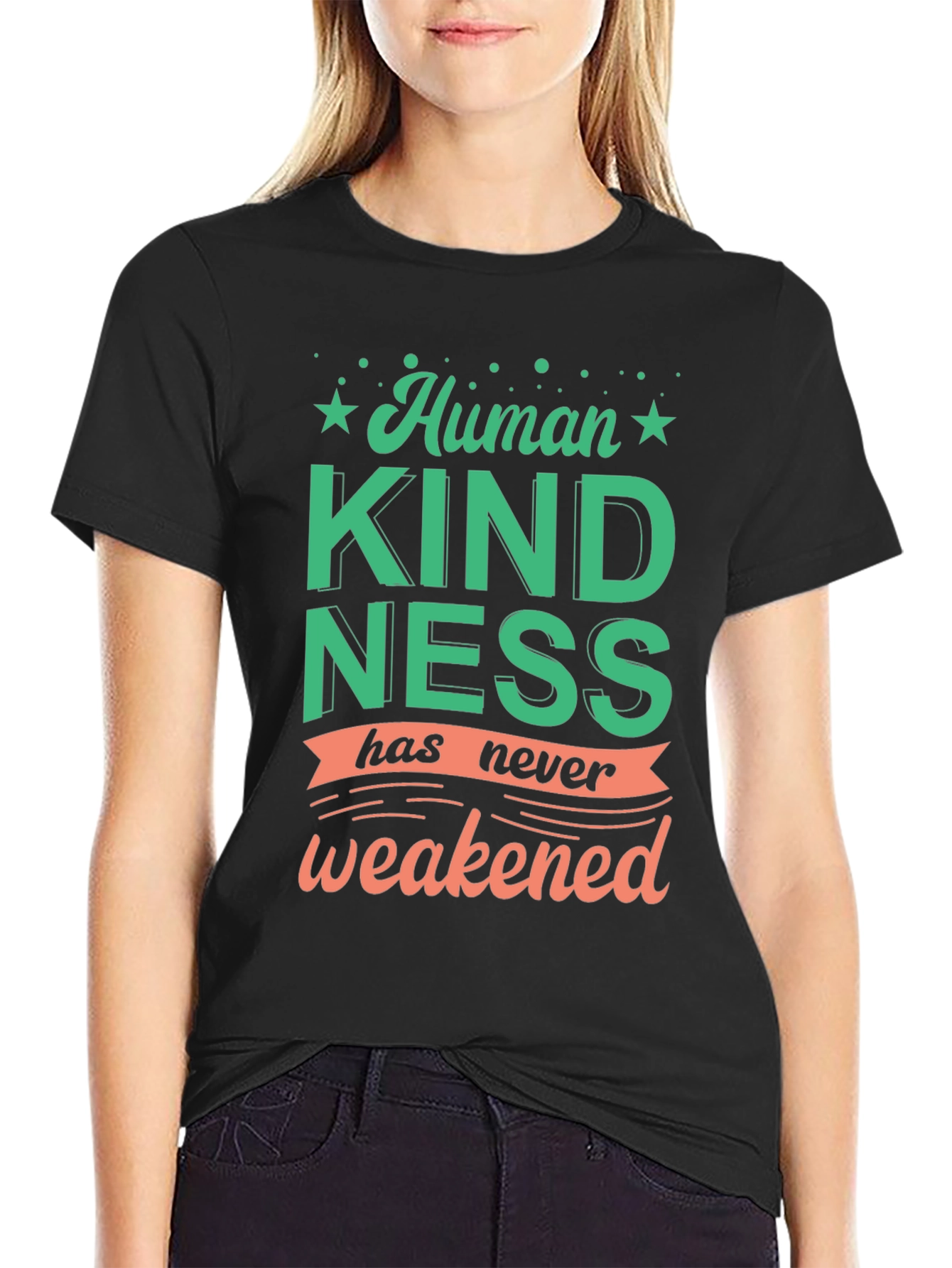 Human Kindness Graphic Tee - Positive Message Shirt