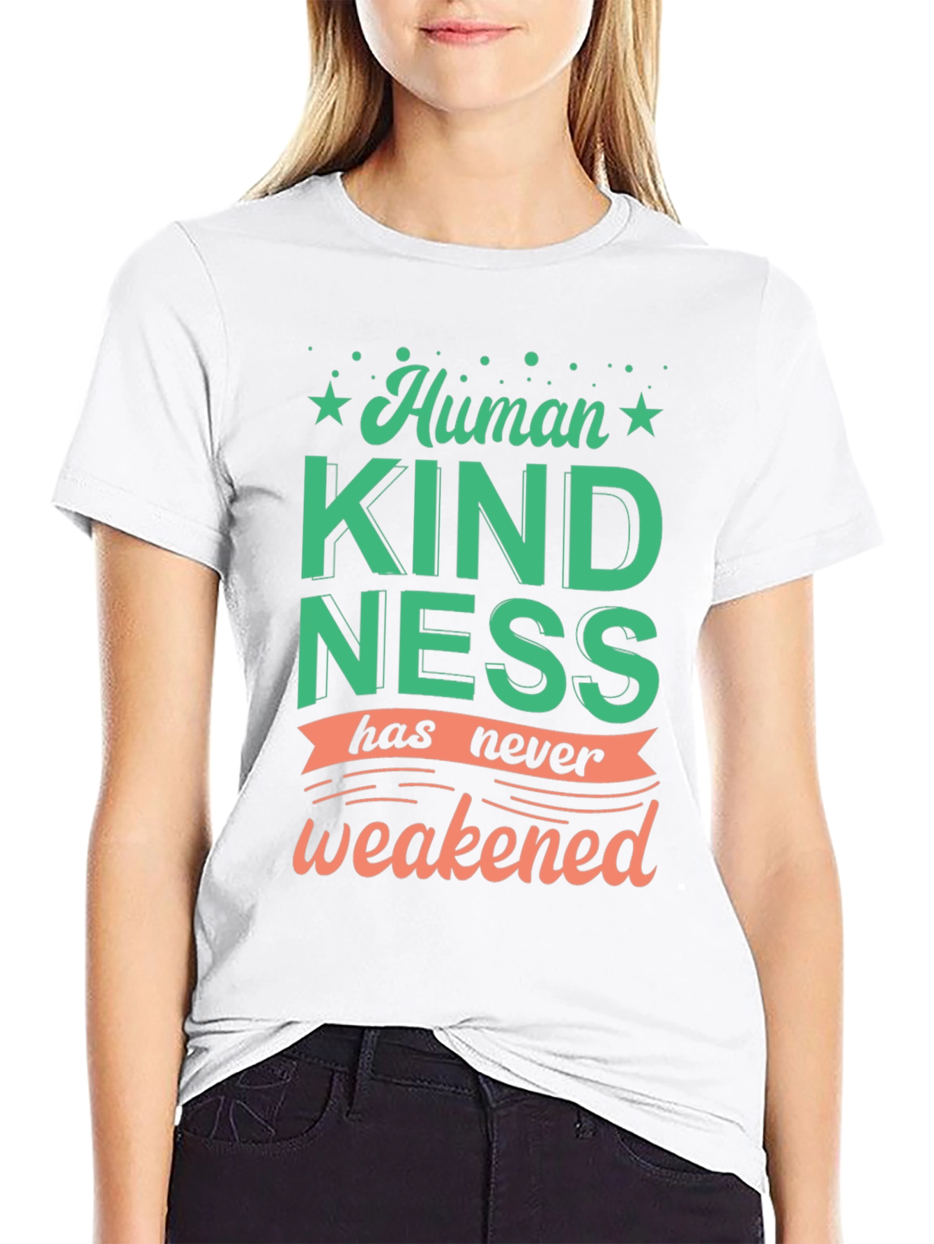 Human Kindness Graphic Tee - Positive Message Shirt
