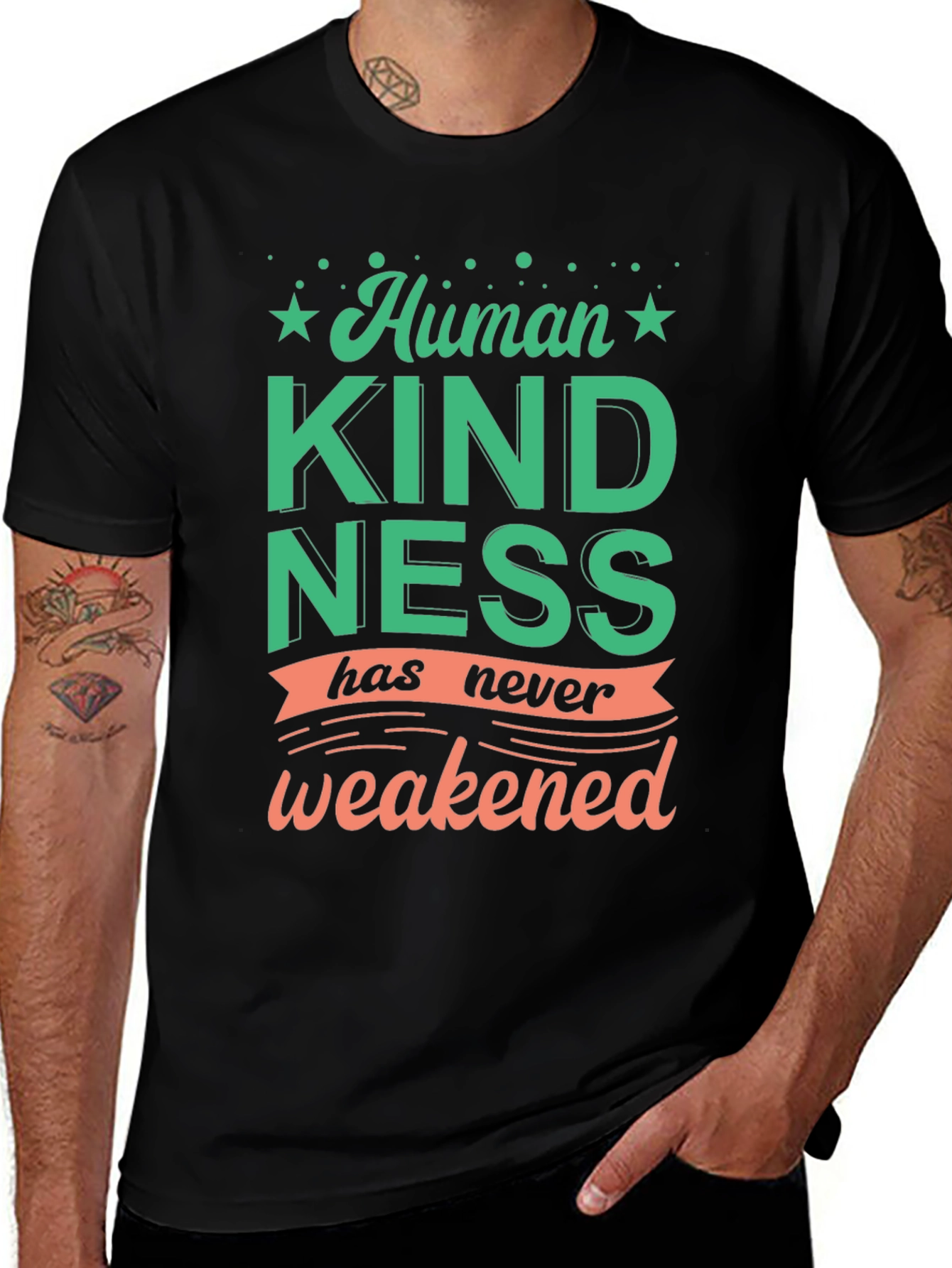Human Kindness Graphic Tee - Positive Message Shirt