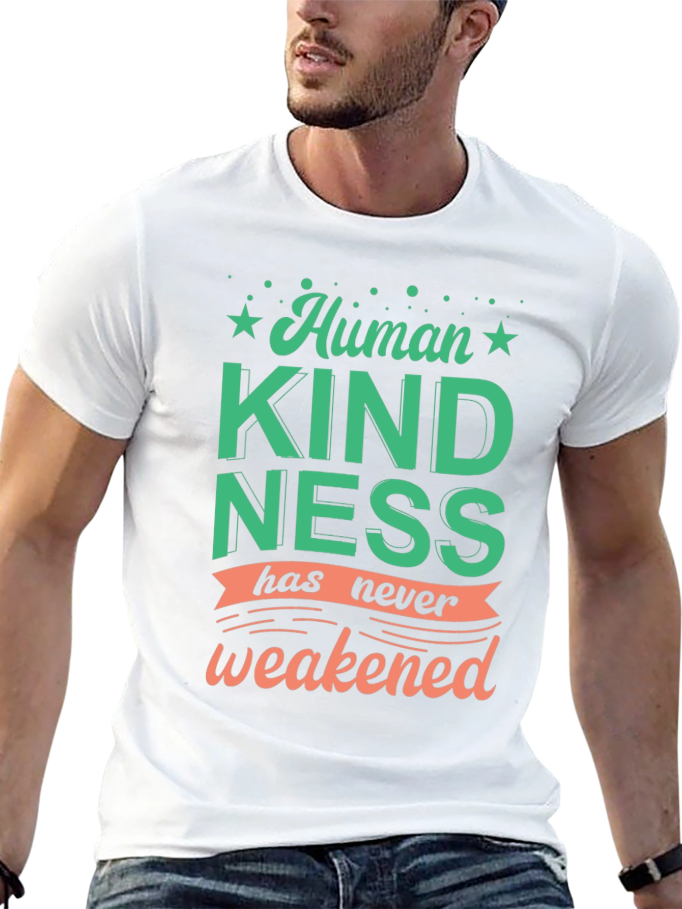 Human Kindness Graphic Tee - Positive Message Shirt