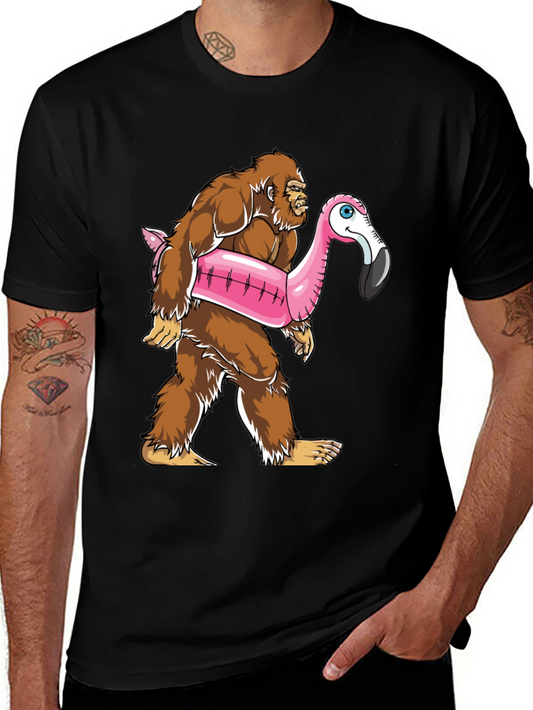 Bigfoot Flamingo Float T-Shirt