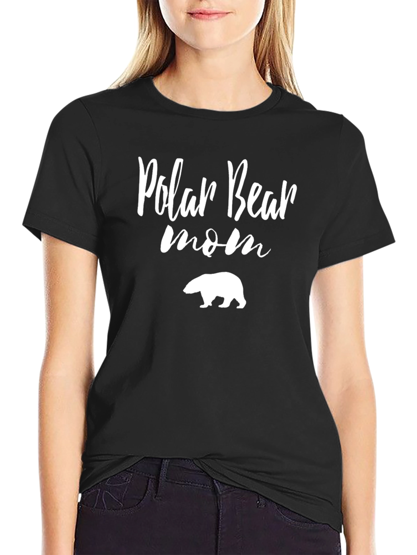 Polar Bear Mom T-Shirt - Cute Animal Lover Tee