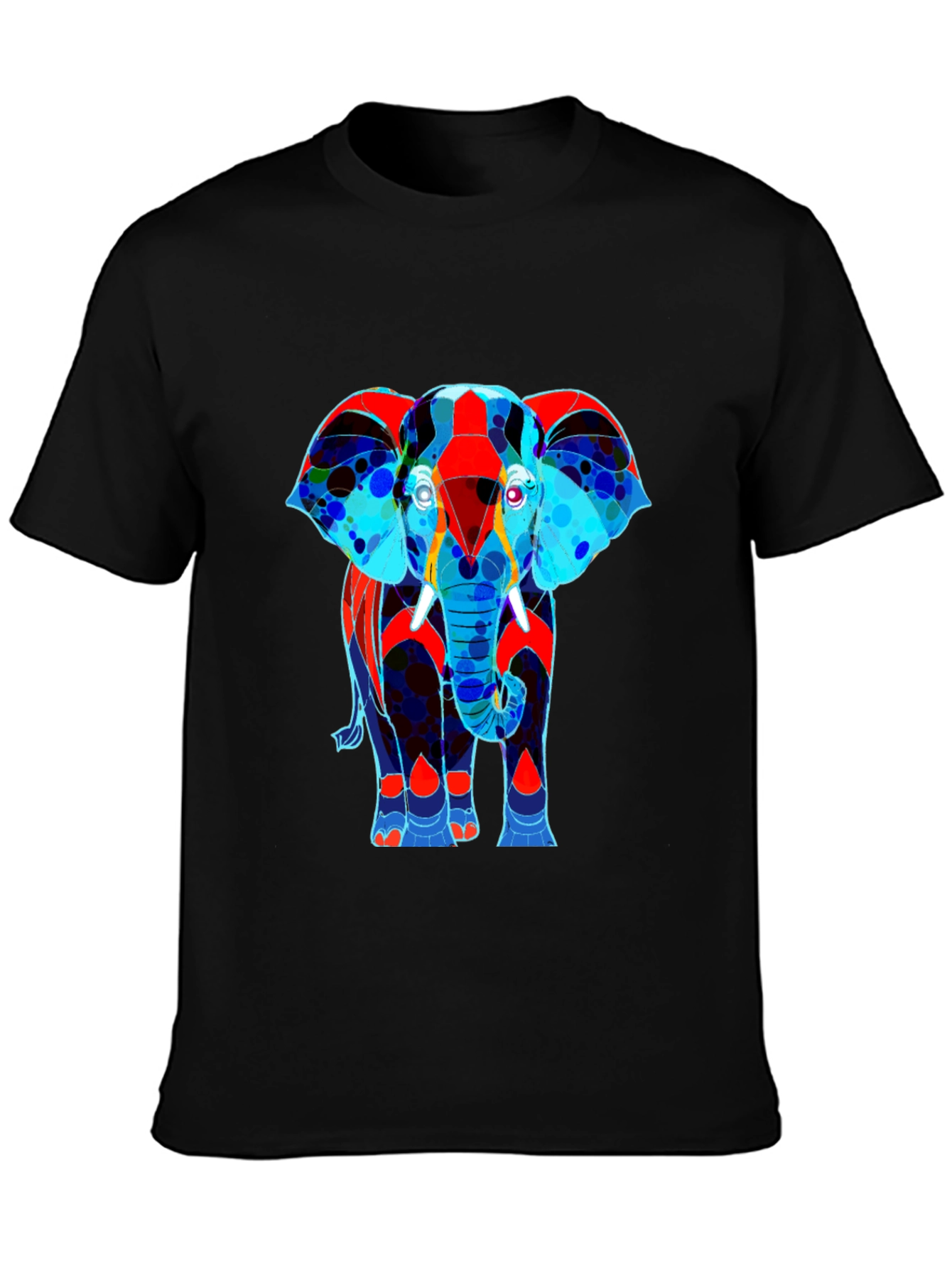Abstract Elephant Graphic Tee - Stylish Mens T-Shirt