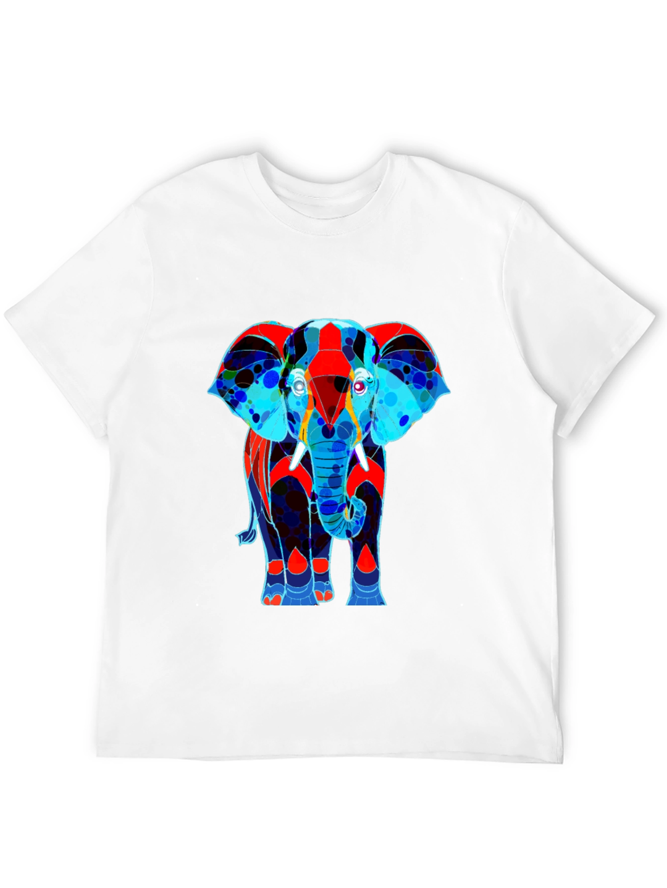 Abstract Elephant Graphic Tee - Stylish Mens T-Shirt